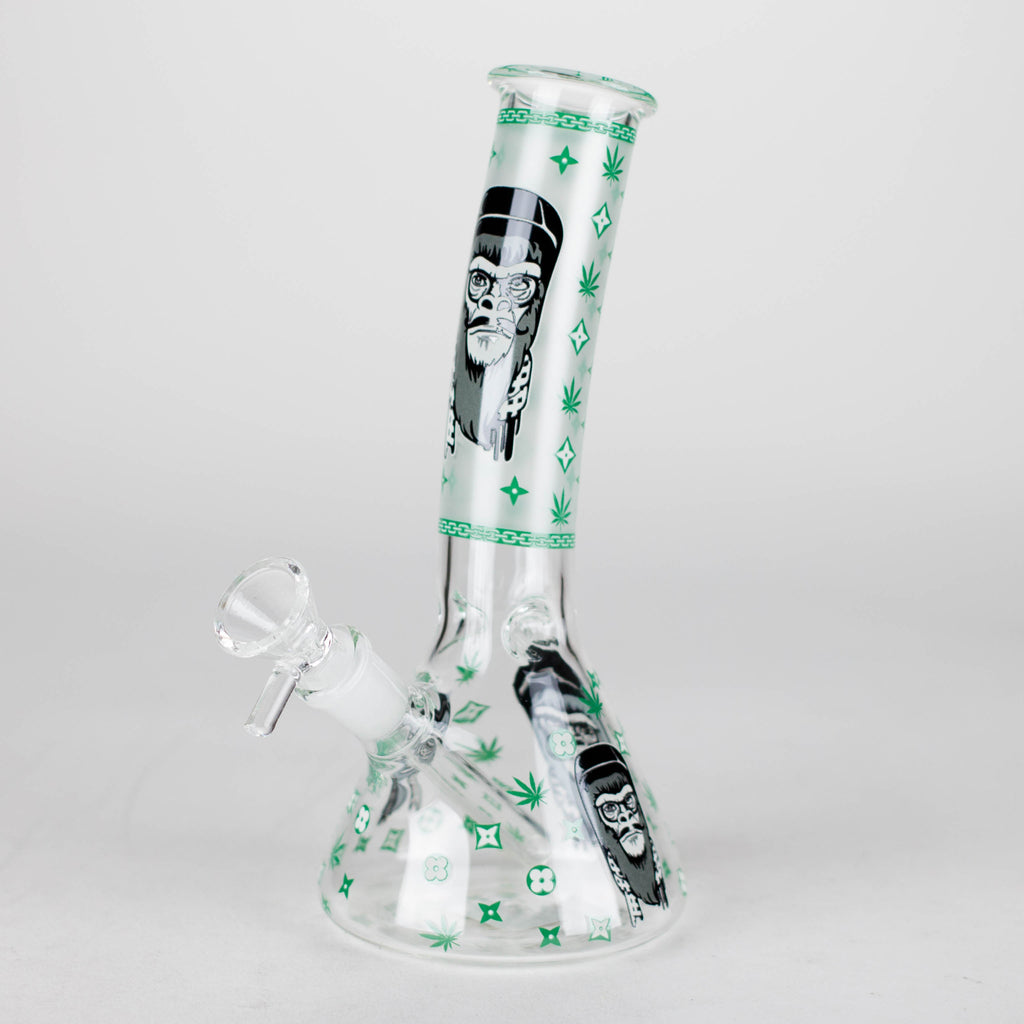 8.5" Gorilla Designs Glow In The Dark beaker bong In the Box [PIP301]