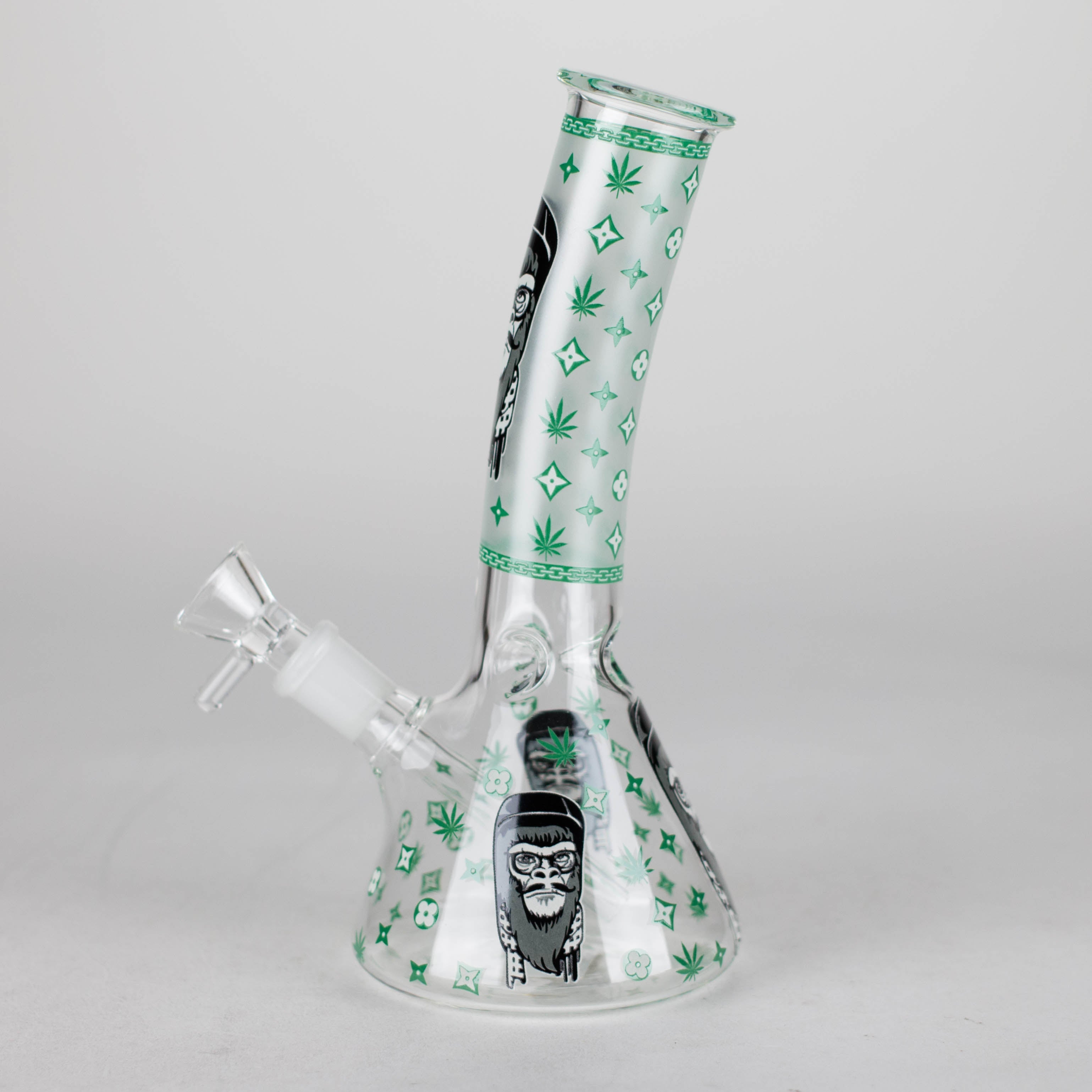 8.5" Gorilla Designs Glow In The Dark beaker bong In the Box [PIP301]