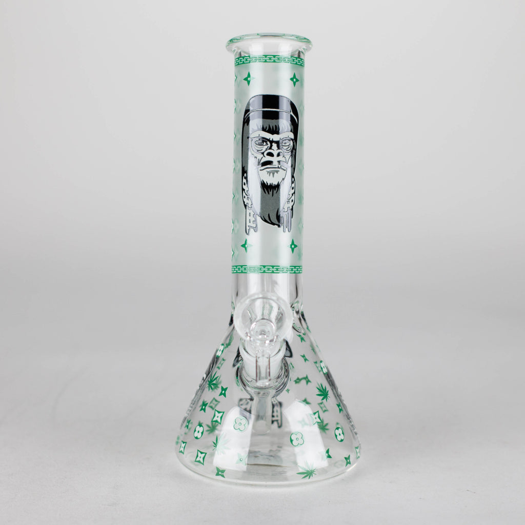 8.5" Gorilla Designs Glow In The Dark beaker bong In the Box [PIP301]