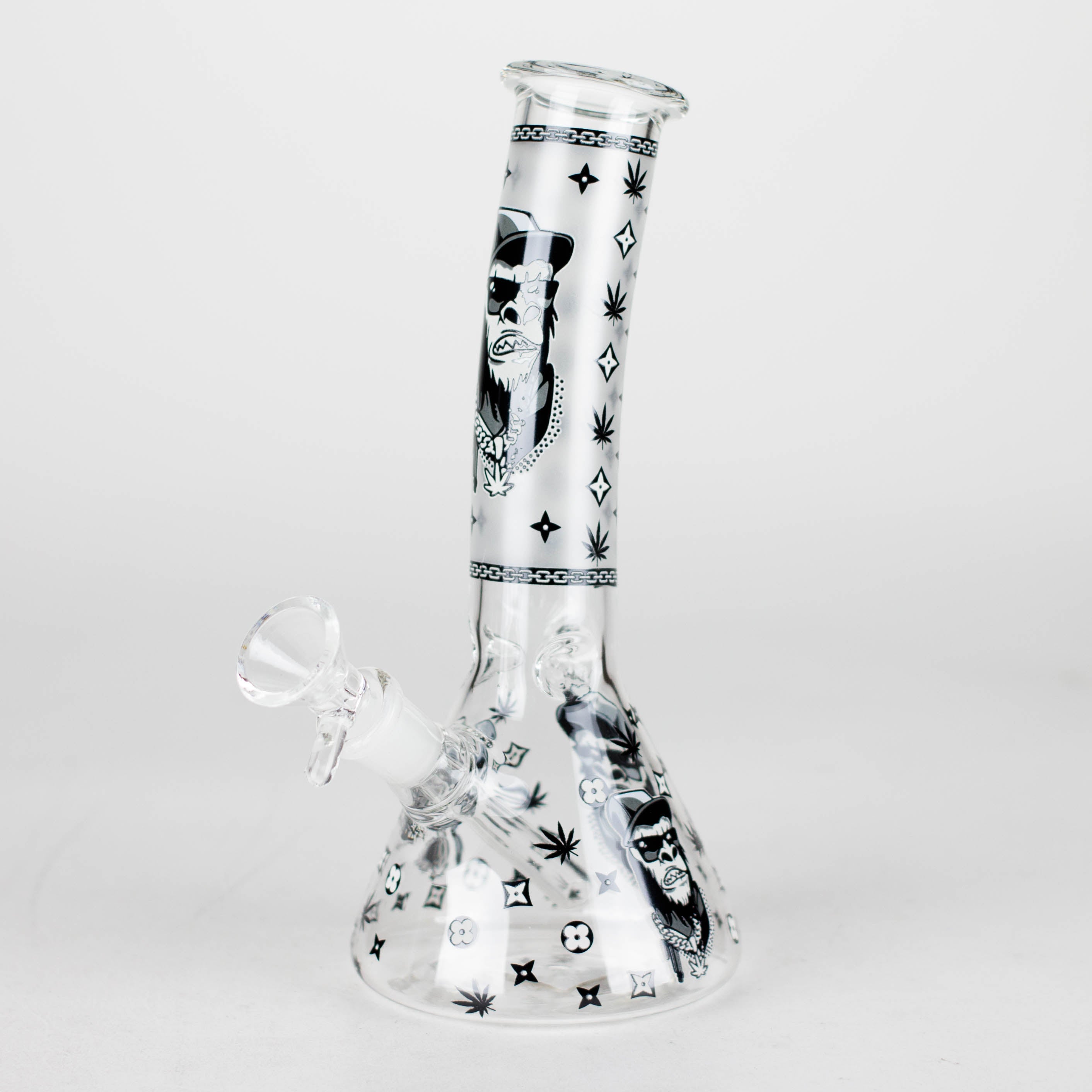 8.5" Gorilla Designs Glow In The Dark beaker bong In the Box [PIP301]