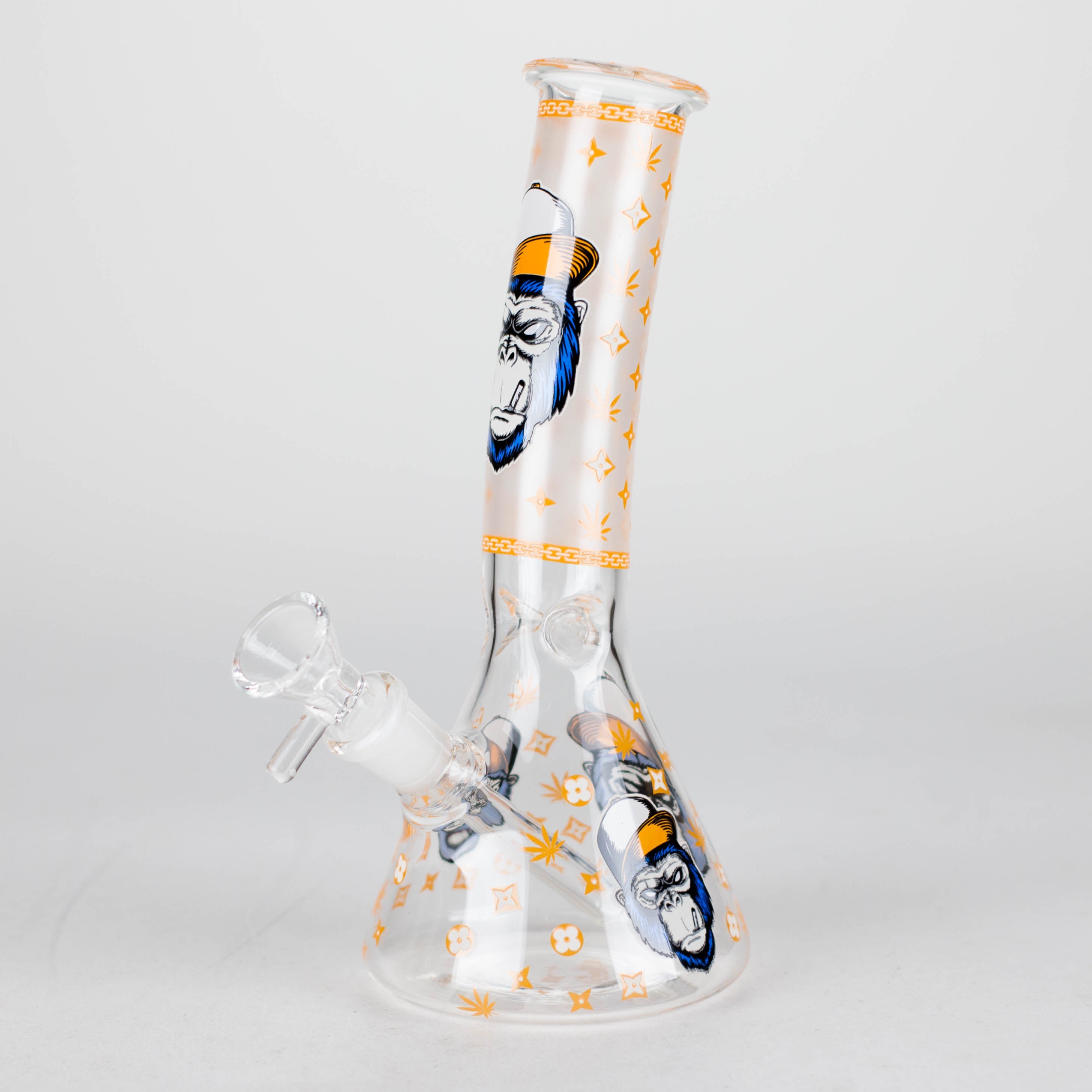8.5" Gorilla Designs Glow In The Dark beaker bong In the Box [PIP301]
