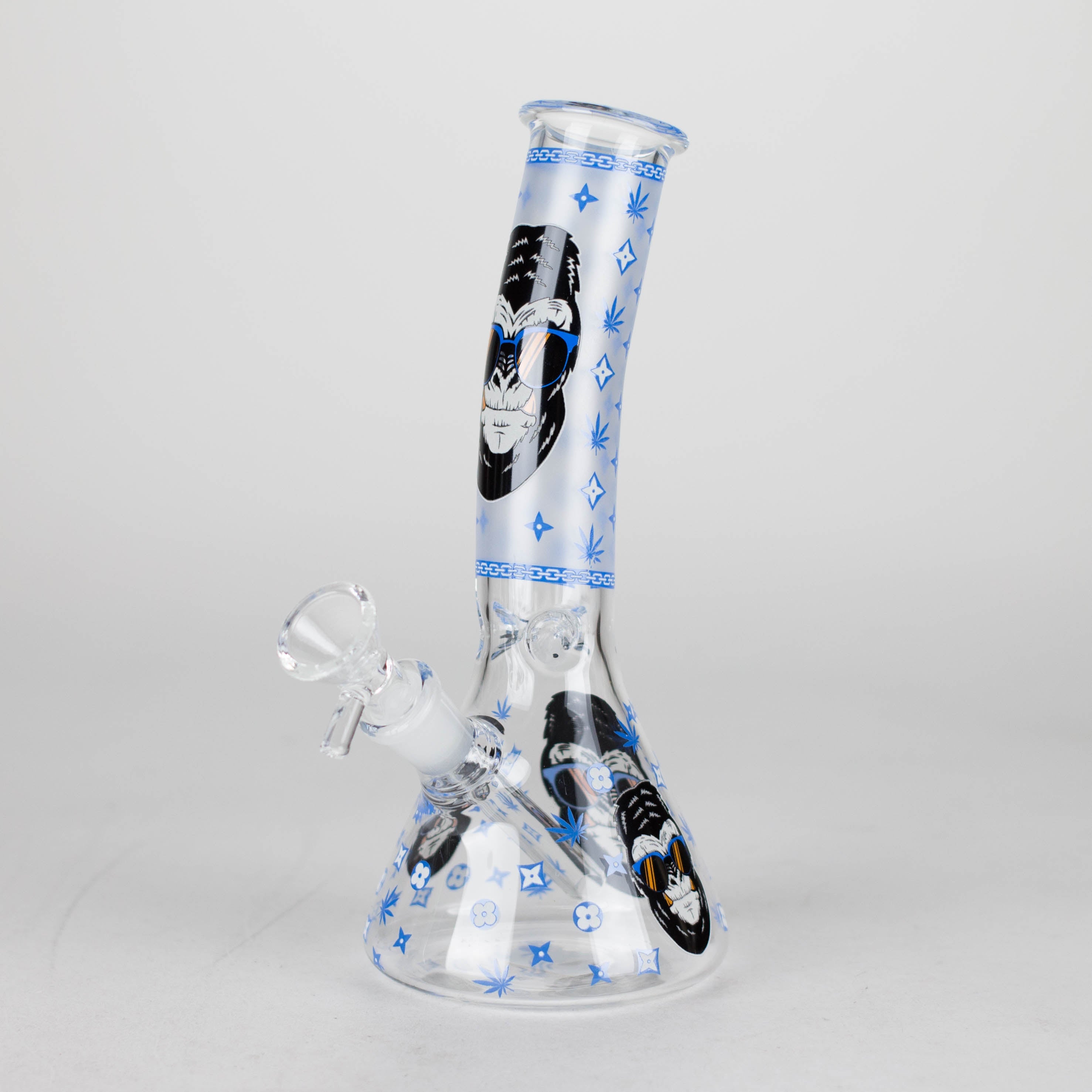 8.5" Gorilla Designs Glow In The Dark beaker bong In the Box [PIP301]