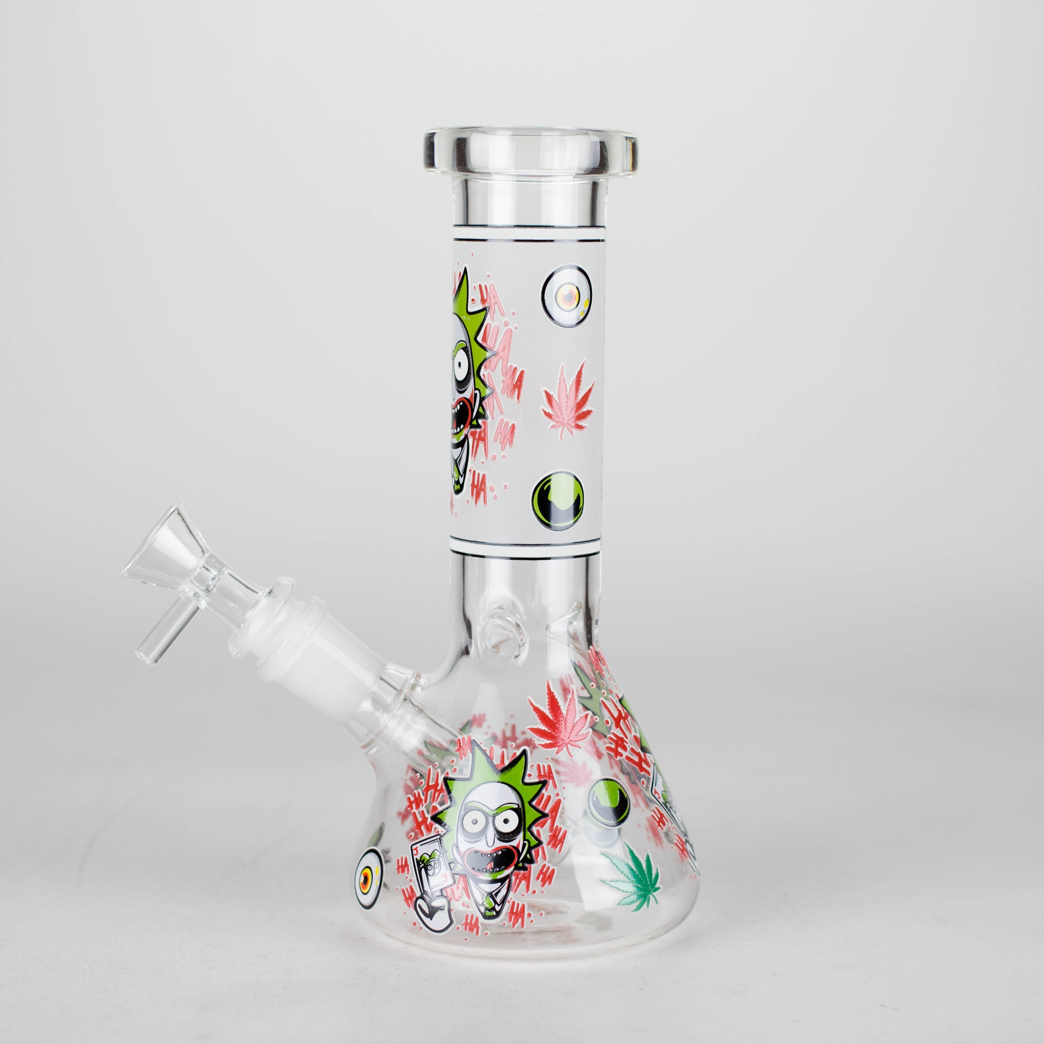 8.5" Cartoon Designs Glow In The Dark beaker bong In the Box [PIP301]