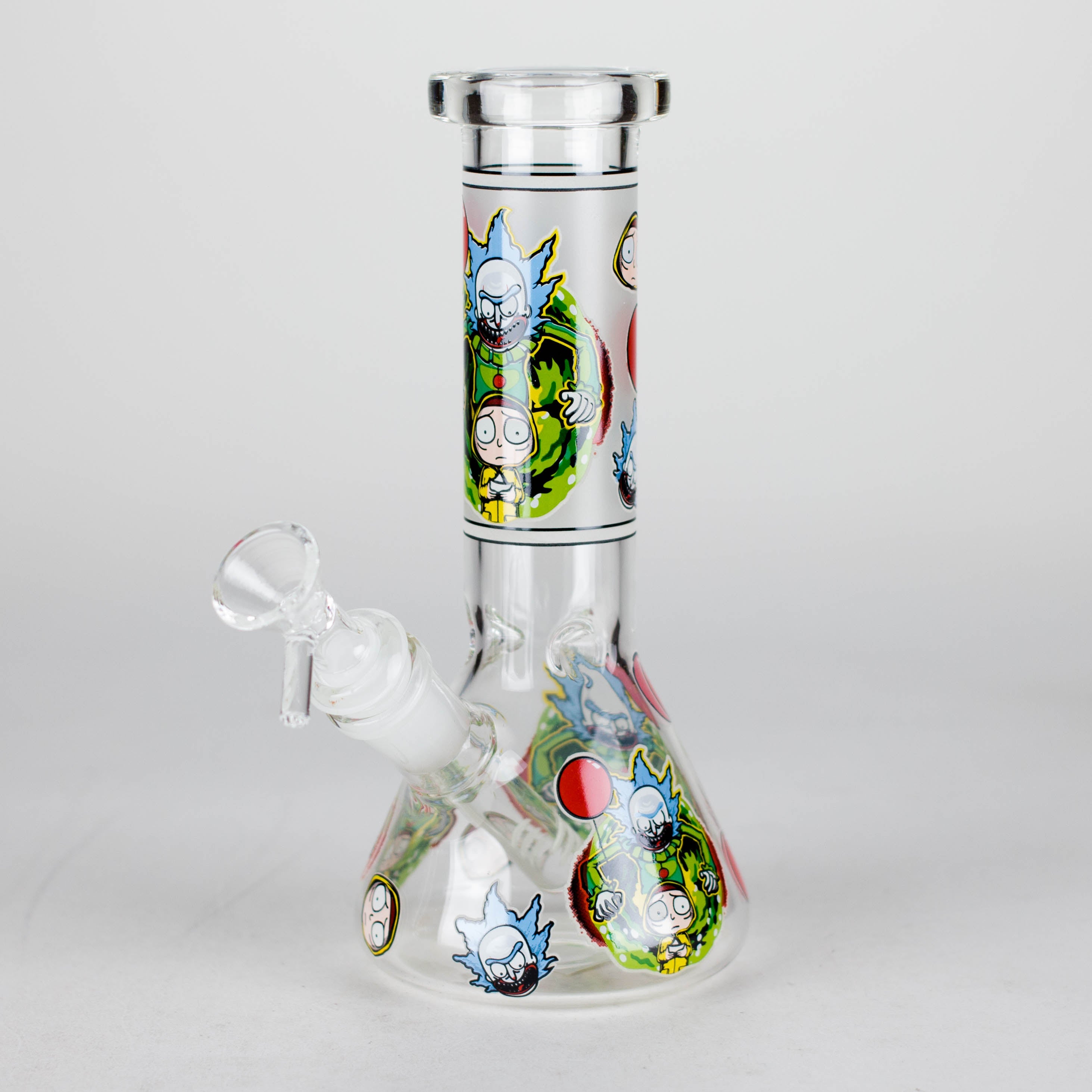 8.5" Cartoon Designs Glow In The Dark beaker bong In the Box [PIP301]