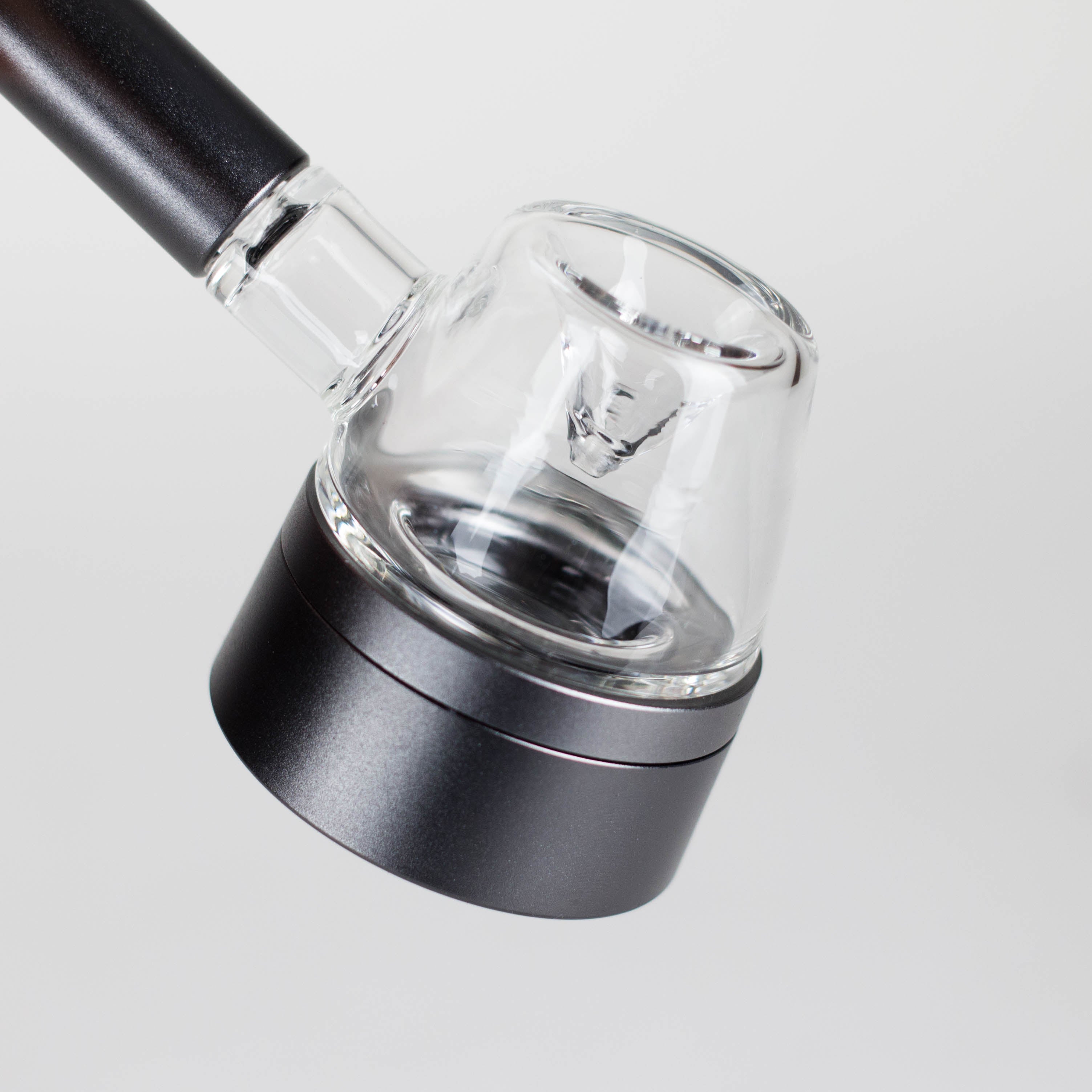 5" Pipe -Aluminum+Glass, Flat Base Black Color [YD2000]