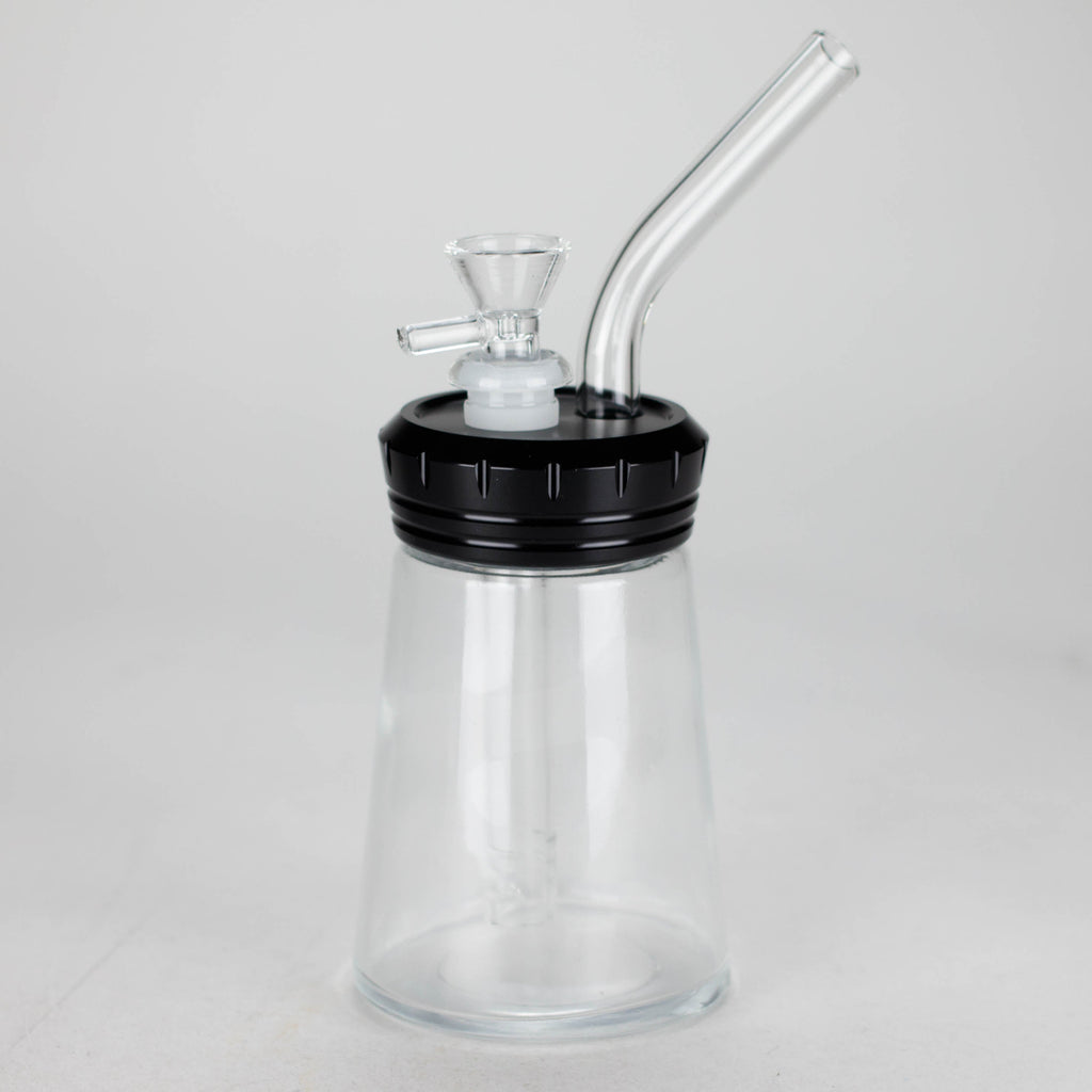 6" Glass Bong with Aluminum Cap [YD2092]