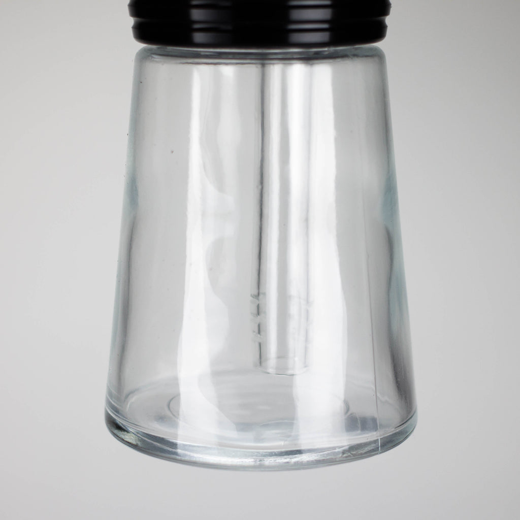 6" Glass Bong with Aluminum Cap [YD2092]