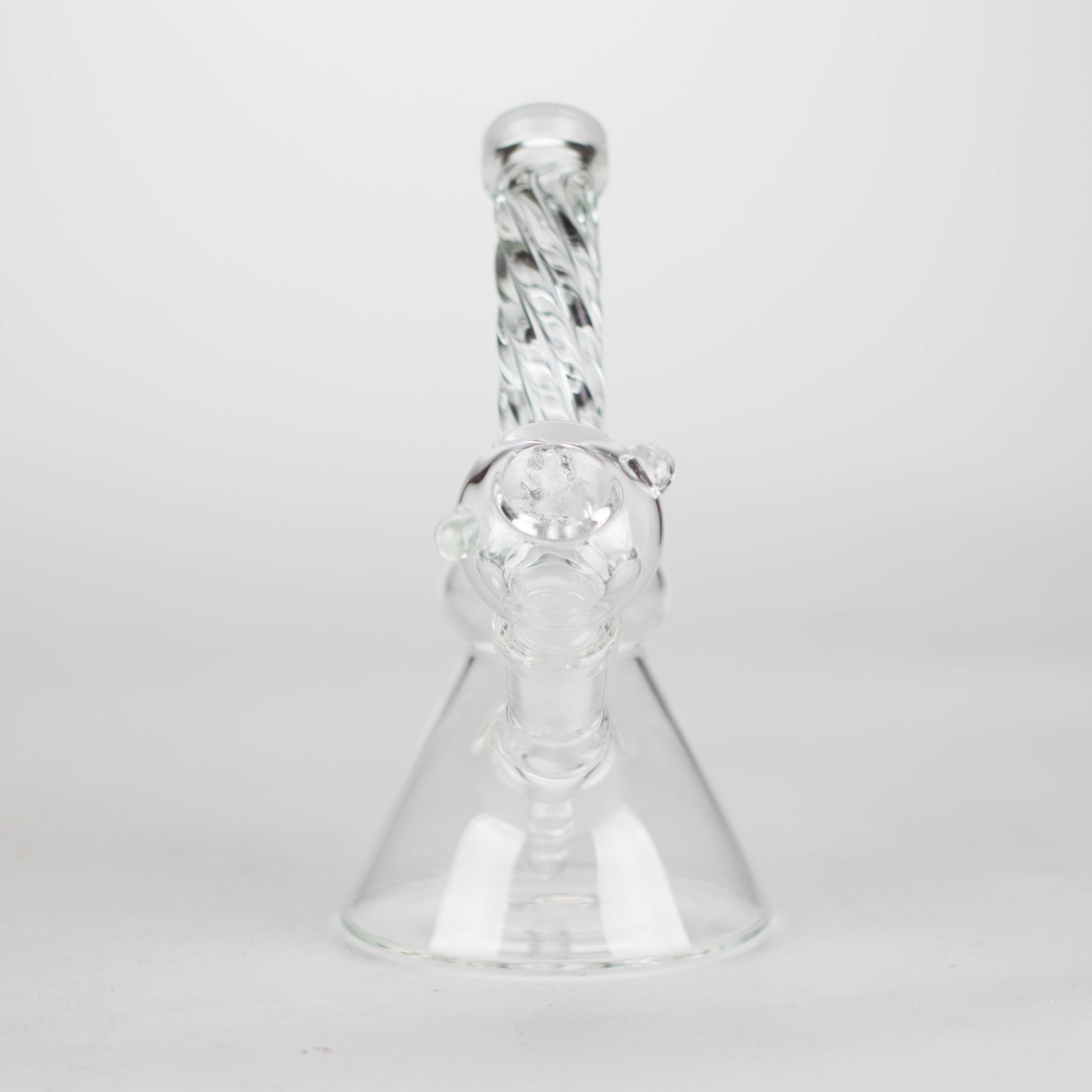 6" bent neck Twist glass bong with diffuser