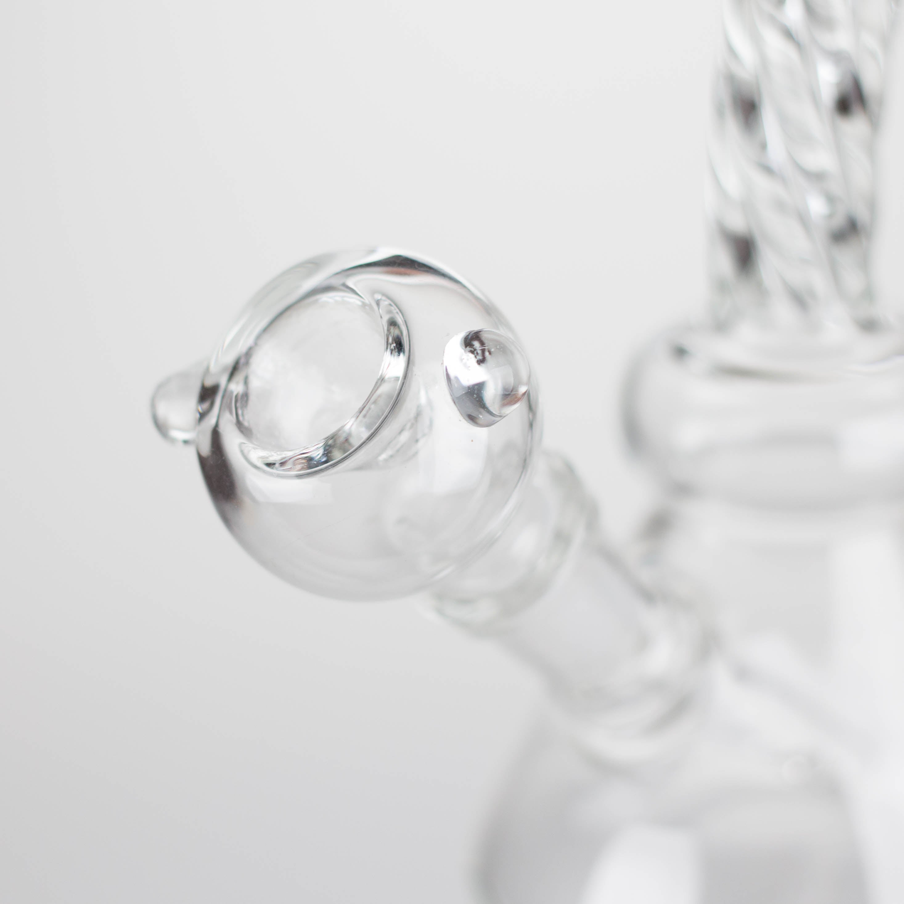 6" bent neck Twist glass bong with diffuser