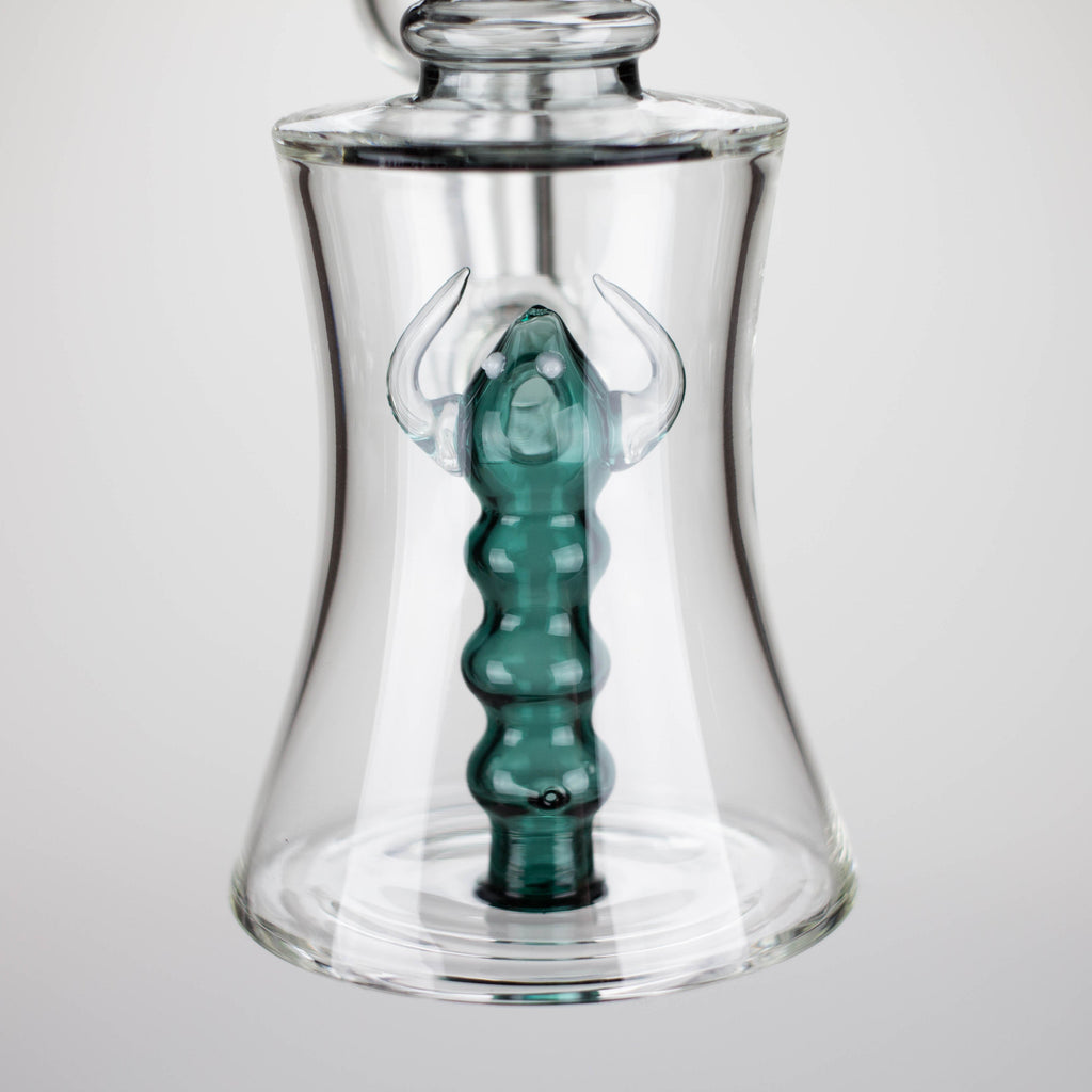 8" Assorted color tube glass bong with caterpilar diffuser