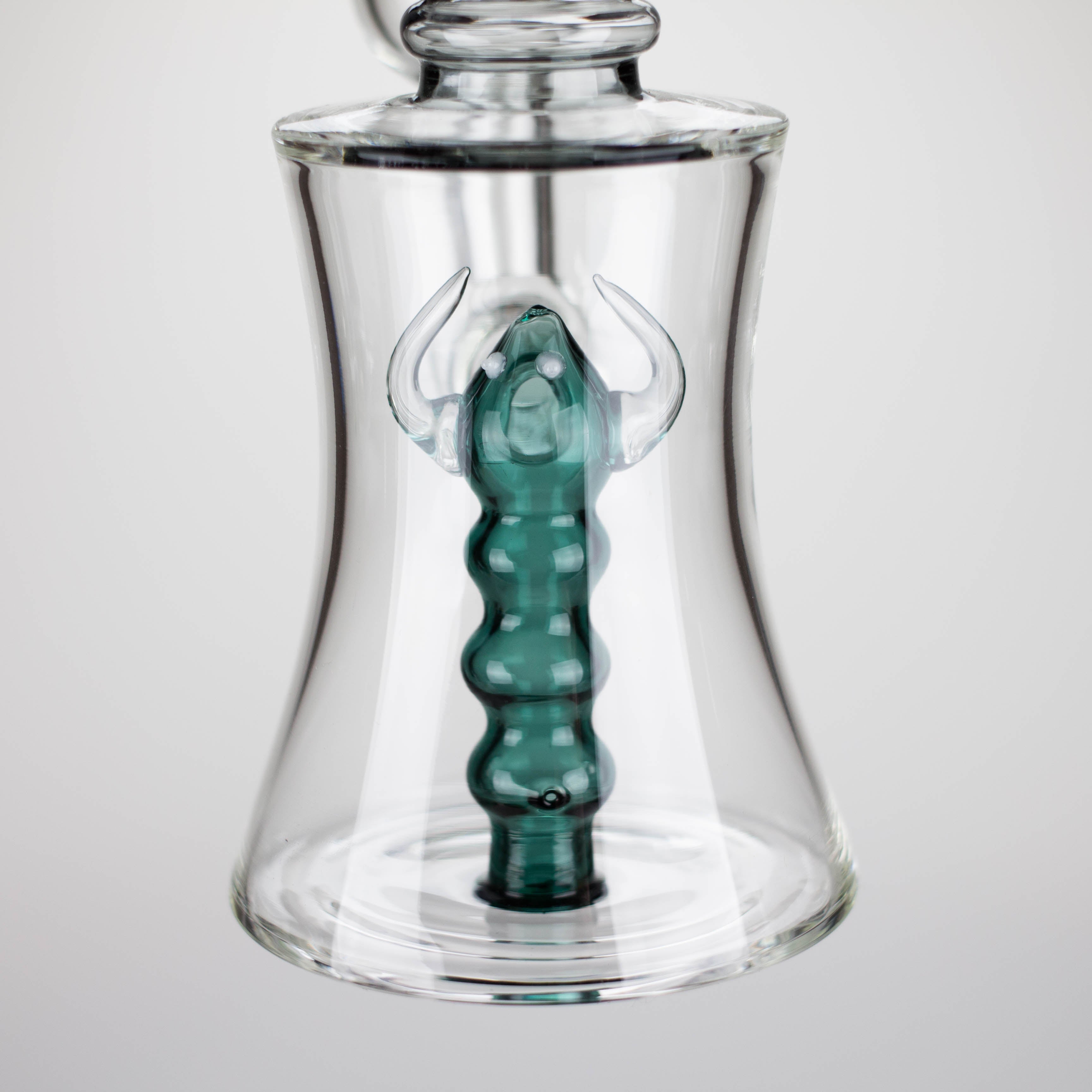 8" Assorted color tube glass bong with caterpilar diffuser