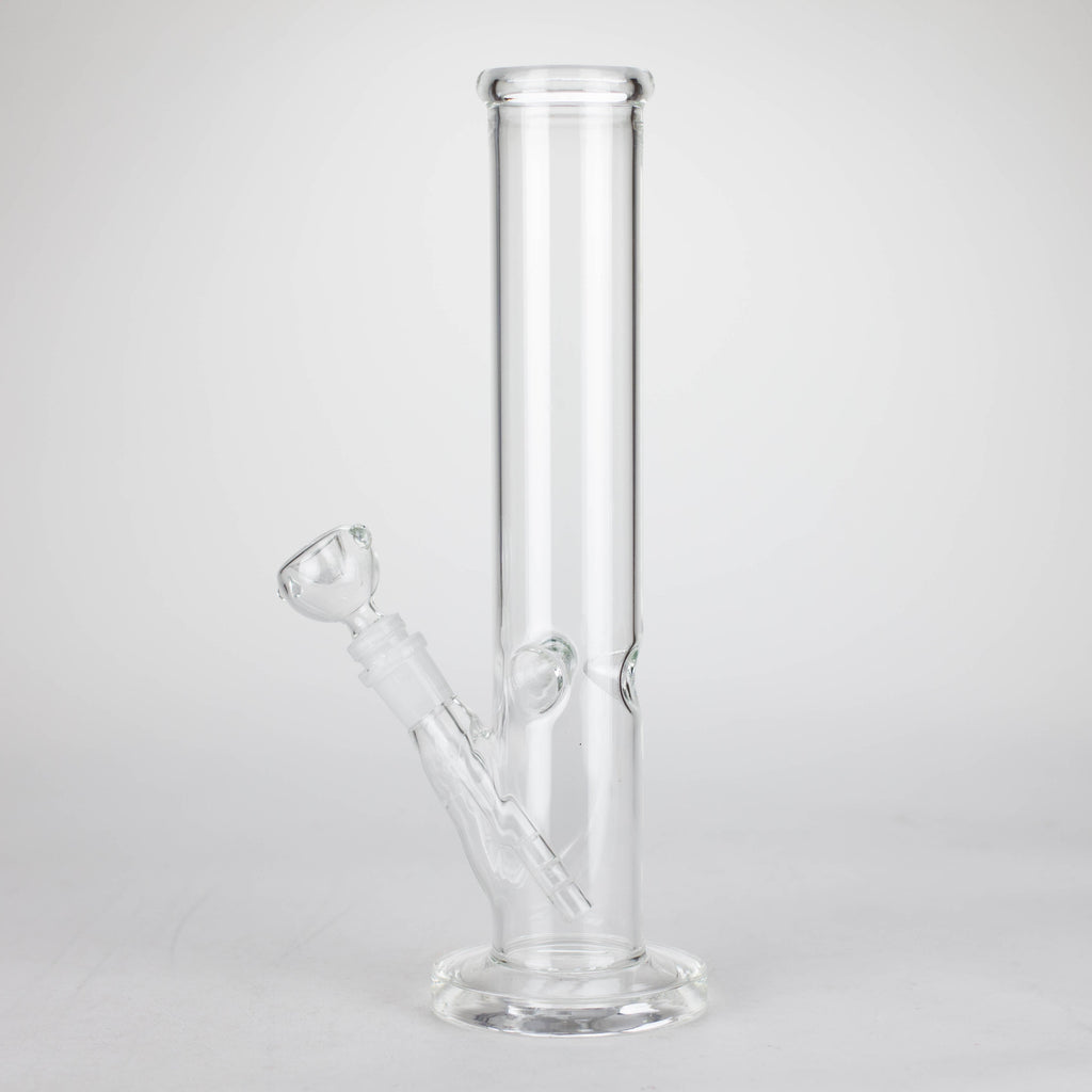 12" Clear Straight Tube Bong