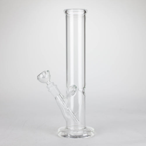 12" Clear Straight Tube Bong