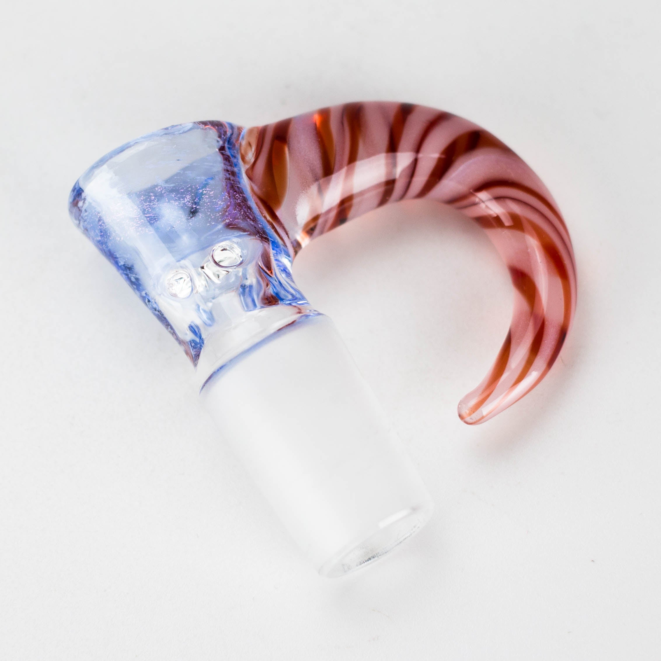 Shine Glassworks | 19mm 4 Hole Dichroic bowl with Horn - Made in Canada