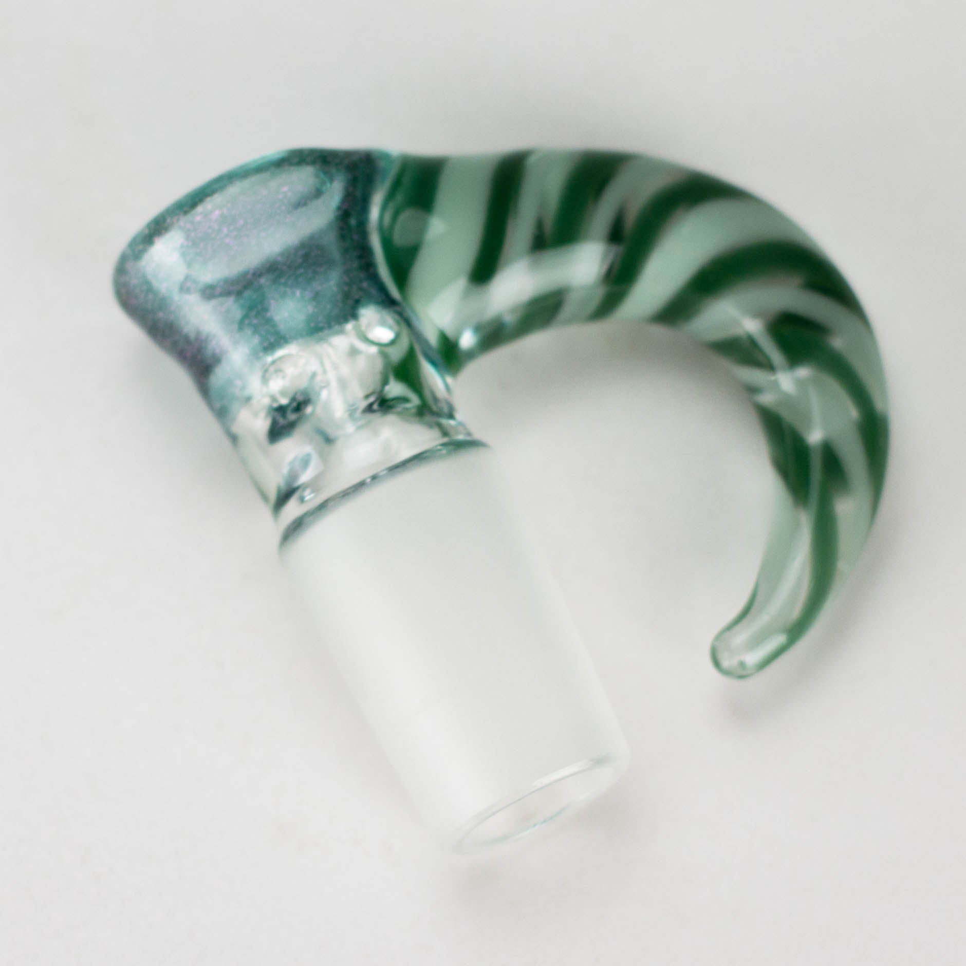 Shine Glassworks | 19mm 4 Hole Dichroic bowl with Horn - Made in Canada