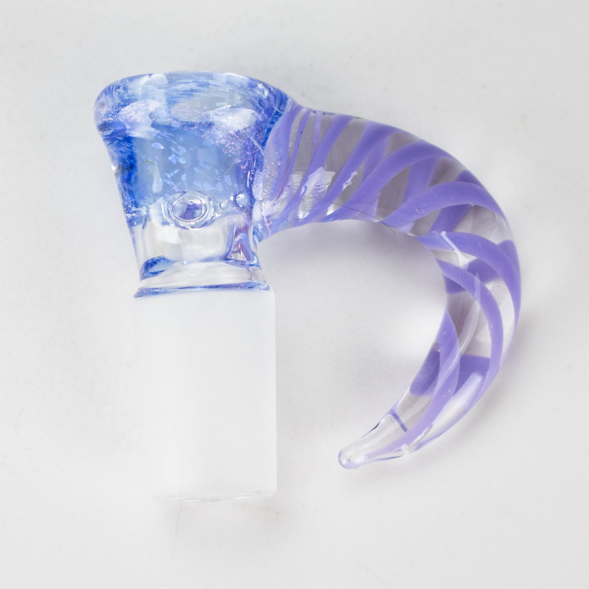 Shine Glassworks | 19mm 4 Hole Dichroic bowl with Horn - Made in Canada