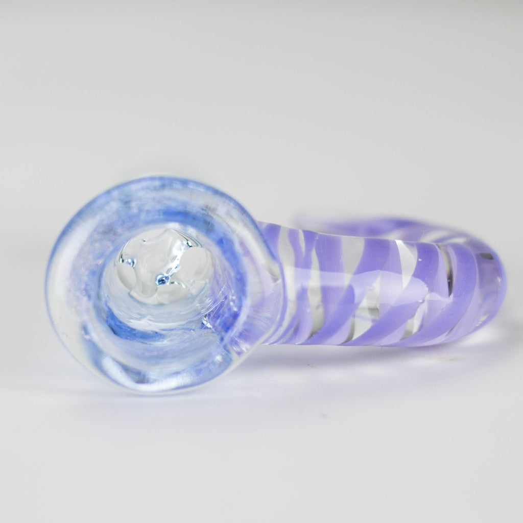 Shine Glassworks | 19mm 4 Hole Dichroic bowl with Horn - Made in Canada