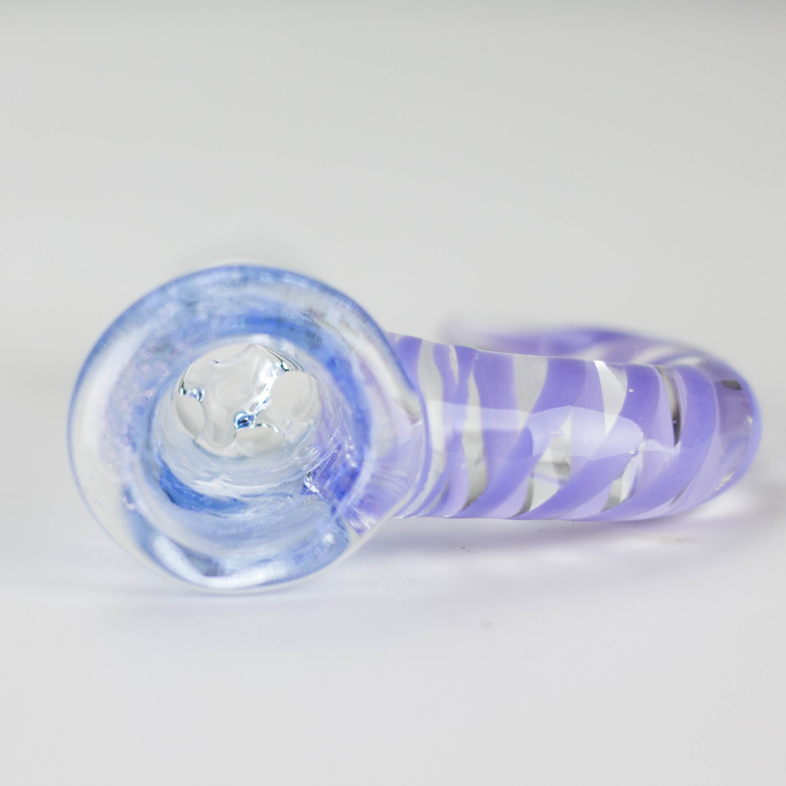 Shine Glassworks | 19mm 4 Hole Dichroic bowl with Horn - Made in Canada