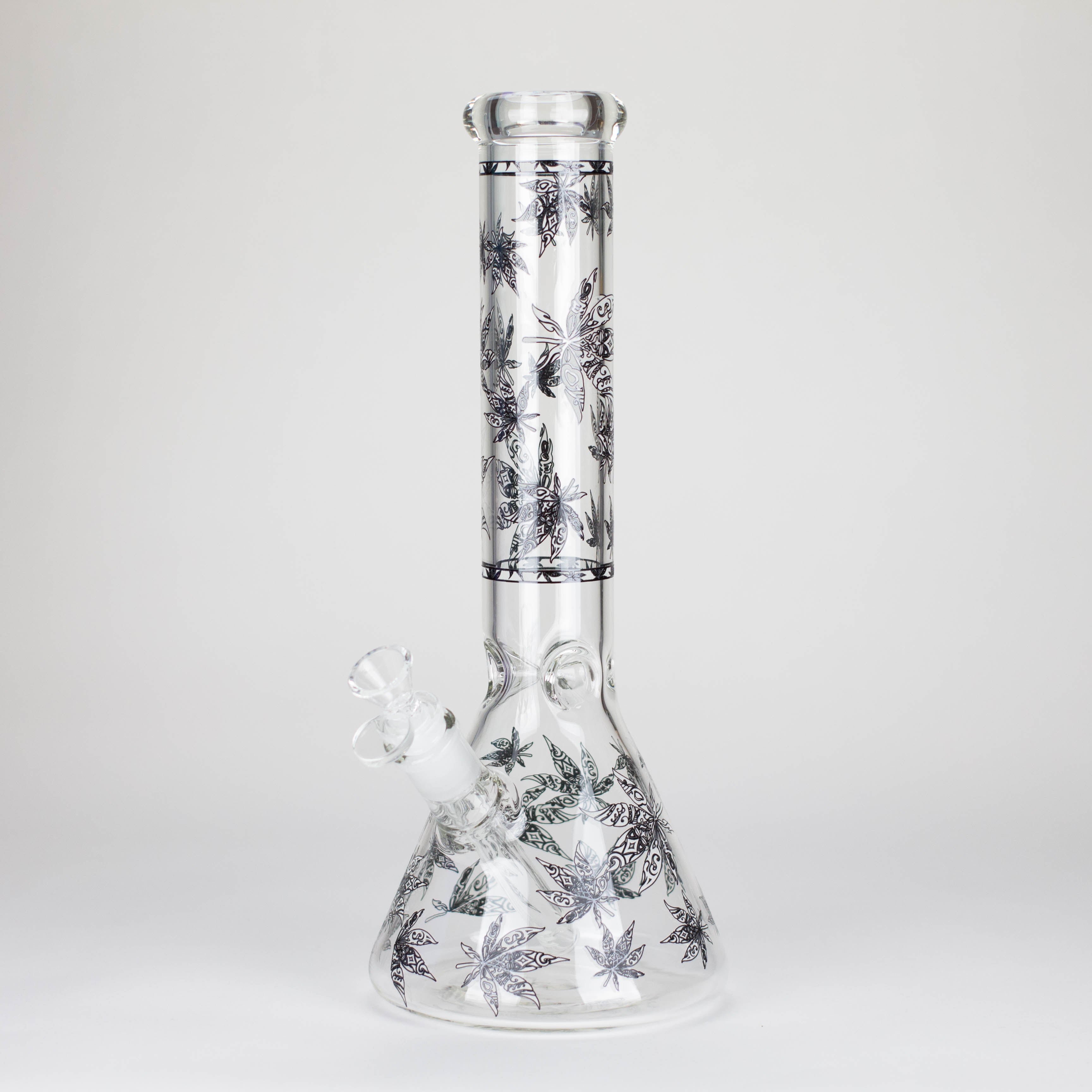 Karma | 14" Leaf Beaker Glow in the dark Glass Bong