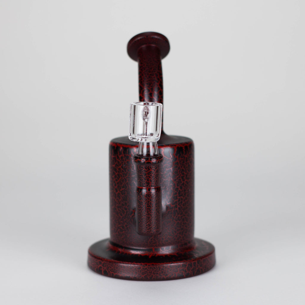 Karma | 6" Red Lightning Plated Inline Glass Dab Rig