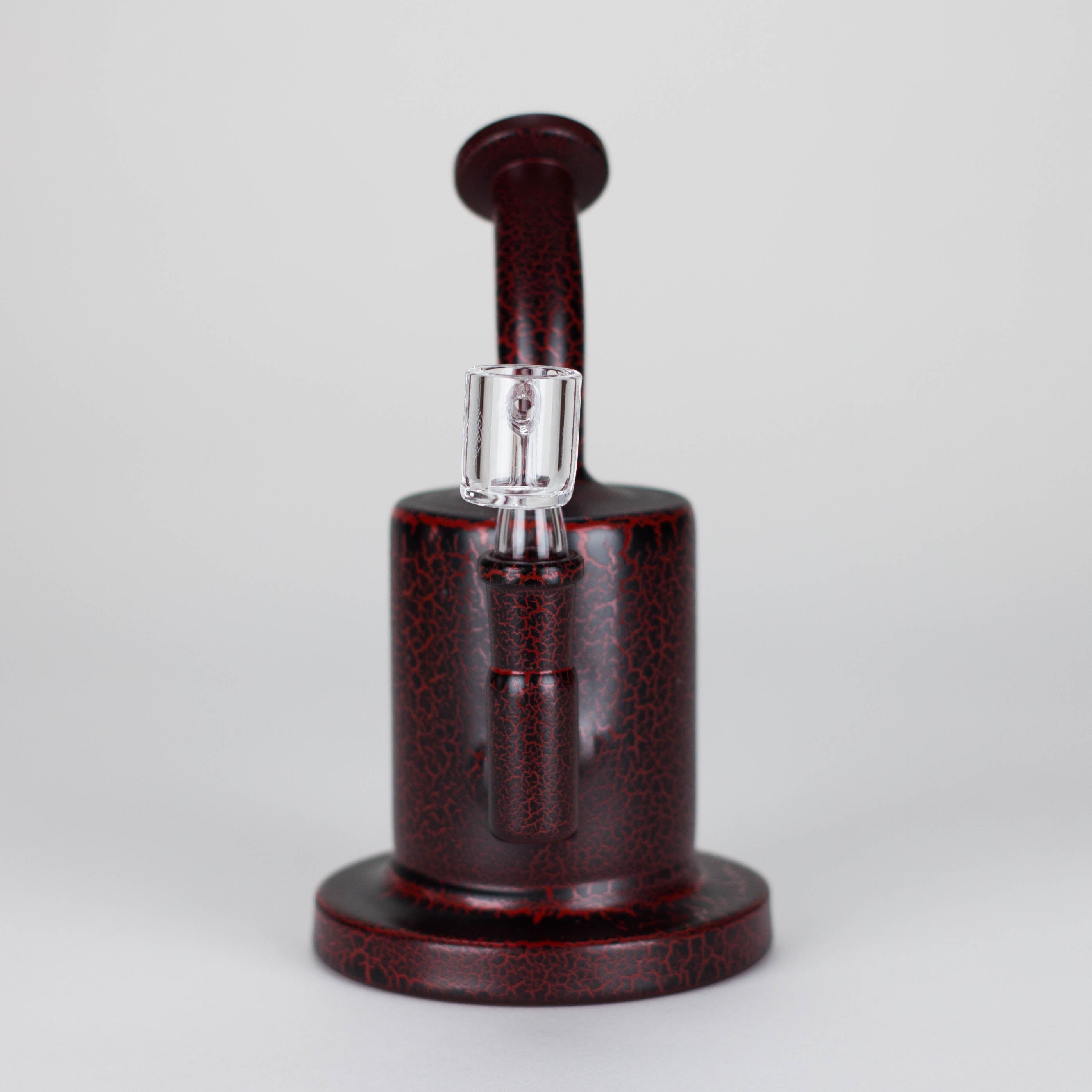 Karma | 6" Red Lightning Plated Inline Glass Dab Rig