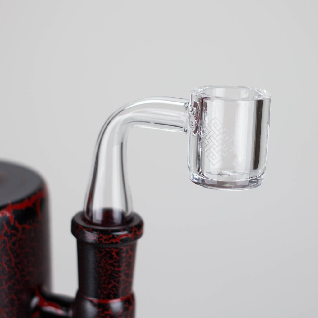 Karma | 6" Red Lightning Plated Inline Glass Dab Rig