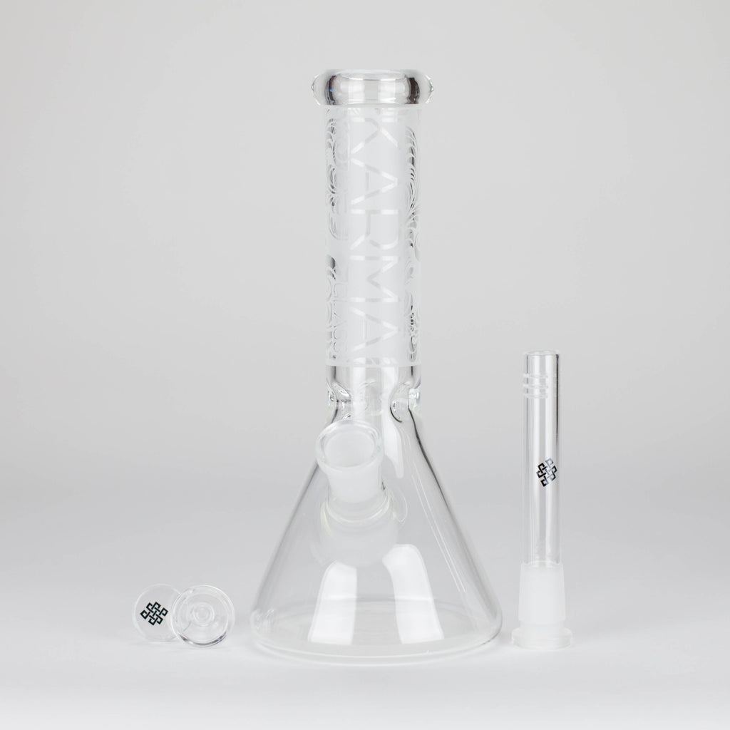 Karma | 9" Beaker Sandblasted Glass Bong