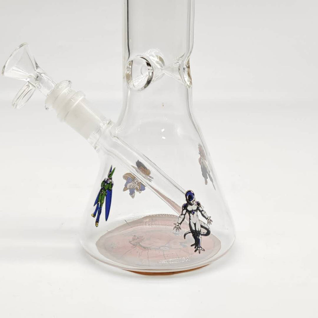 12"  44mm Tube 4mm Cartoon Design Beaker Bong