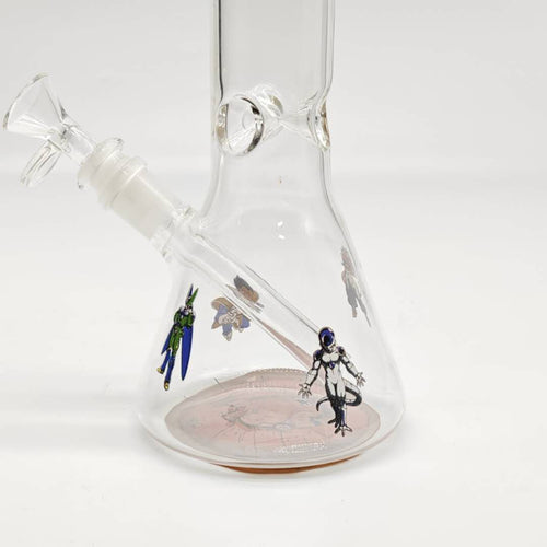 12"  44mm Tube 4mm Cartoon Design Beaker Bong