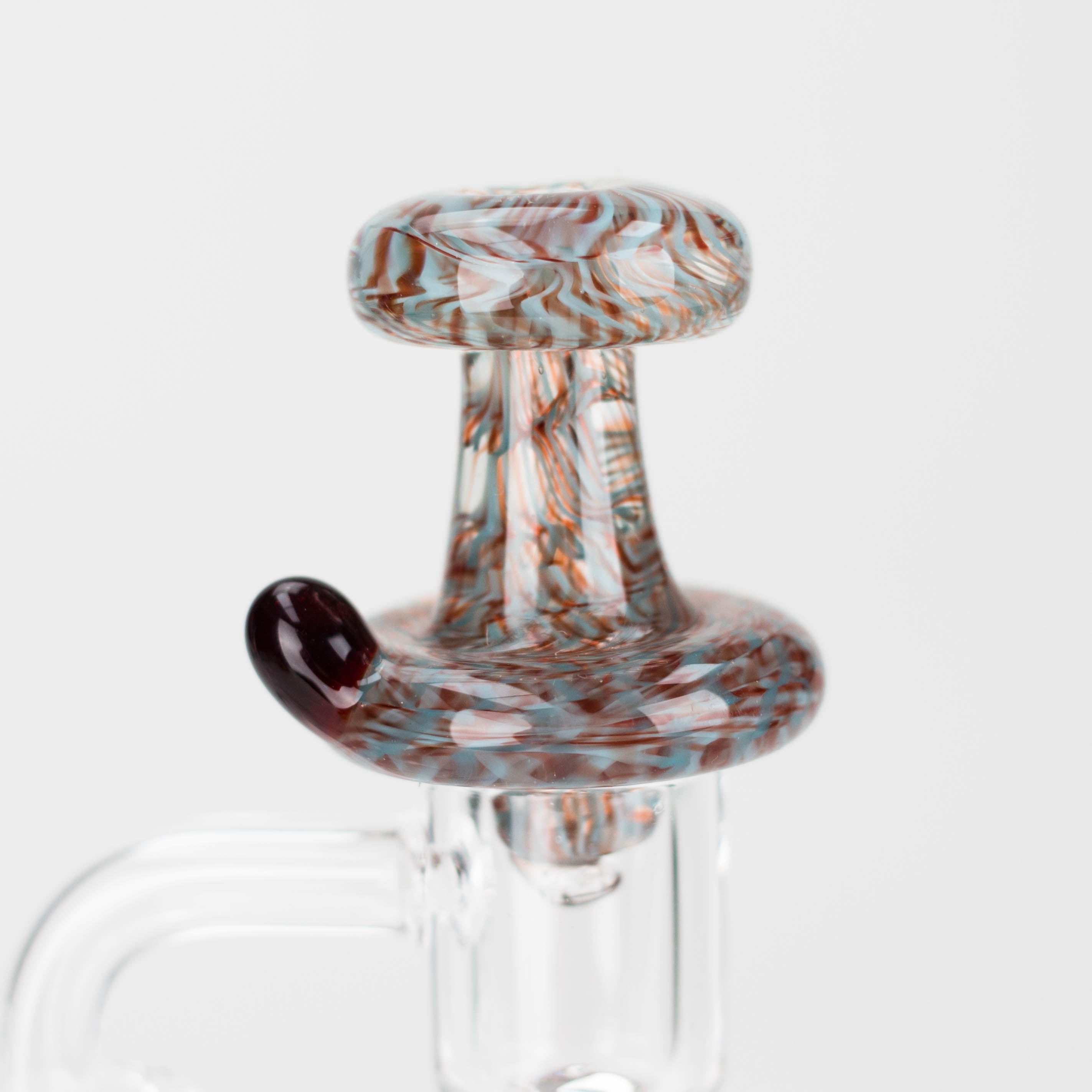 Shine Glassworks | Large Latticino Directional Carb Cap - Made in Canada