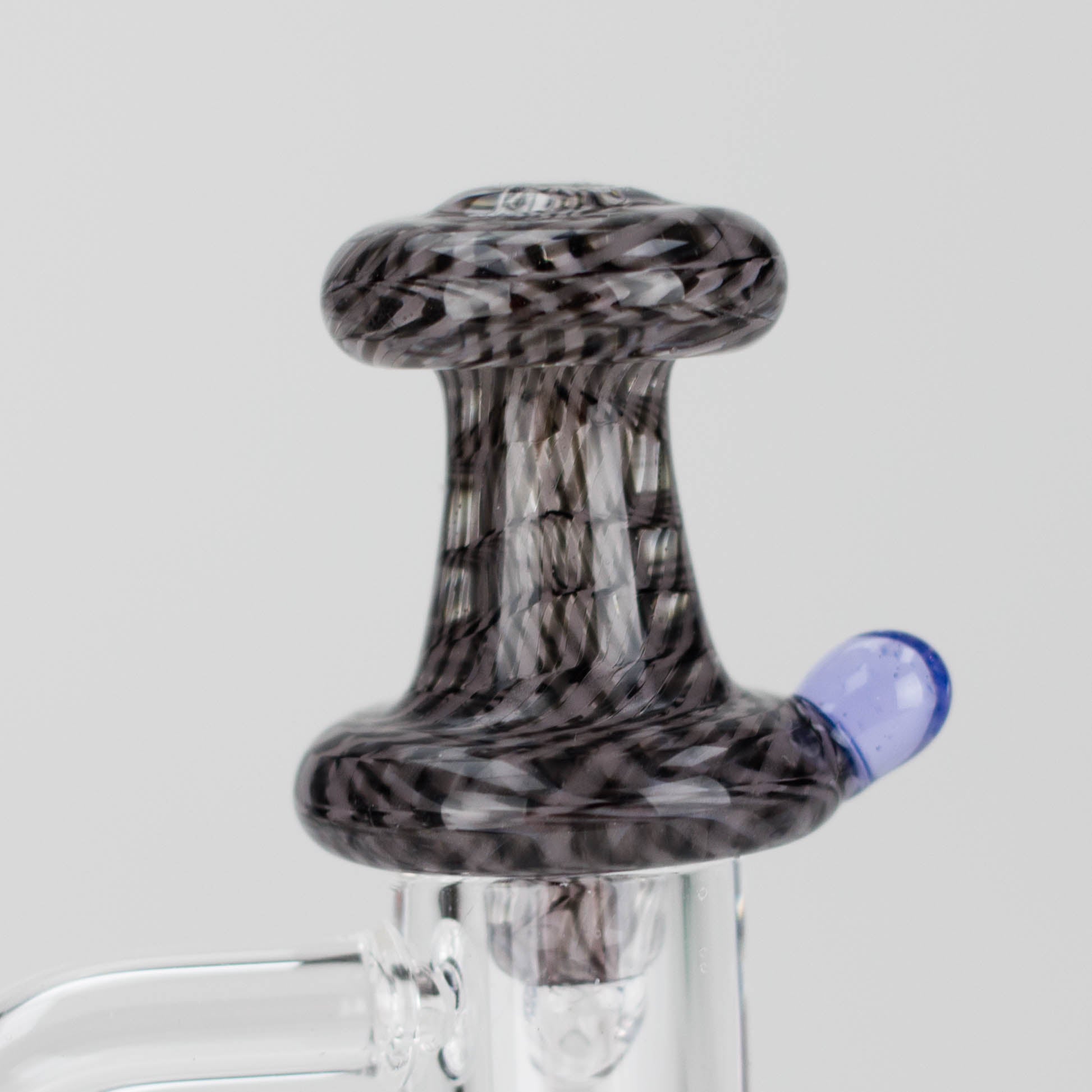 Shine Glassworks | Large Latticino Directional Carb Cap - Made in Canada