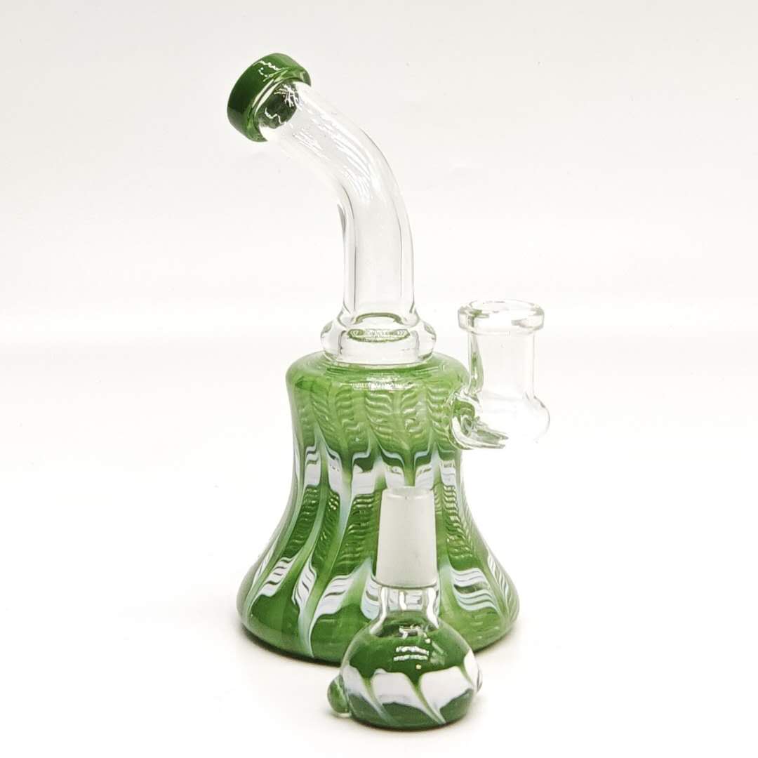 6" Wig-Wag Glass Water  Bong