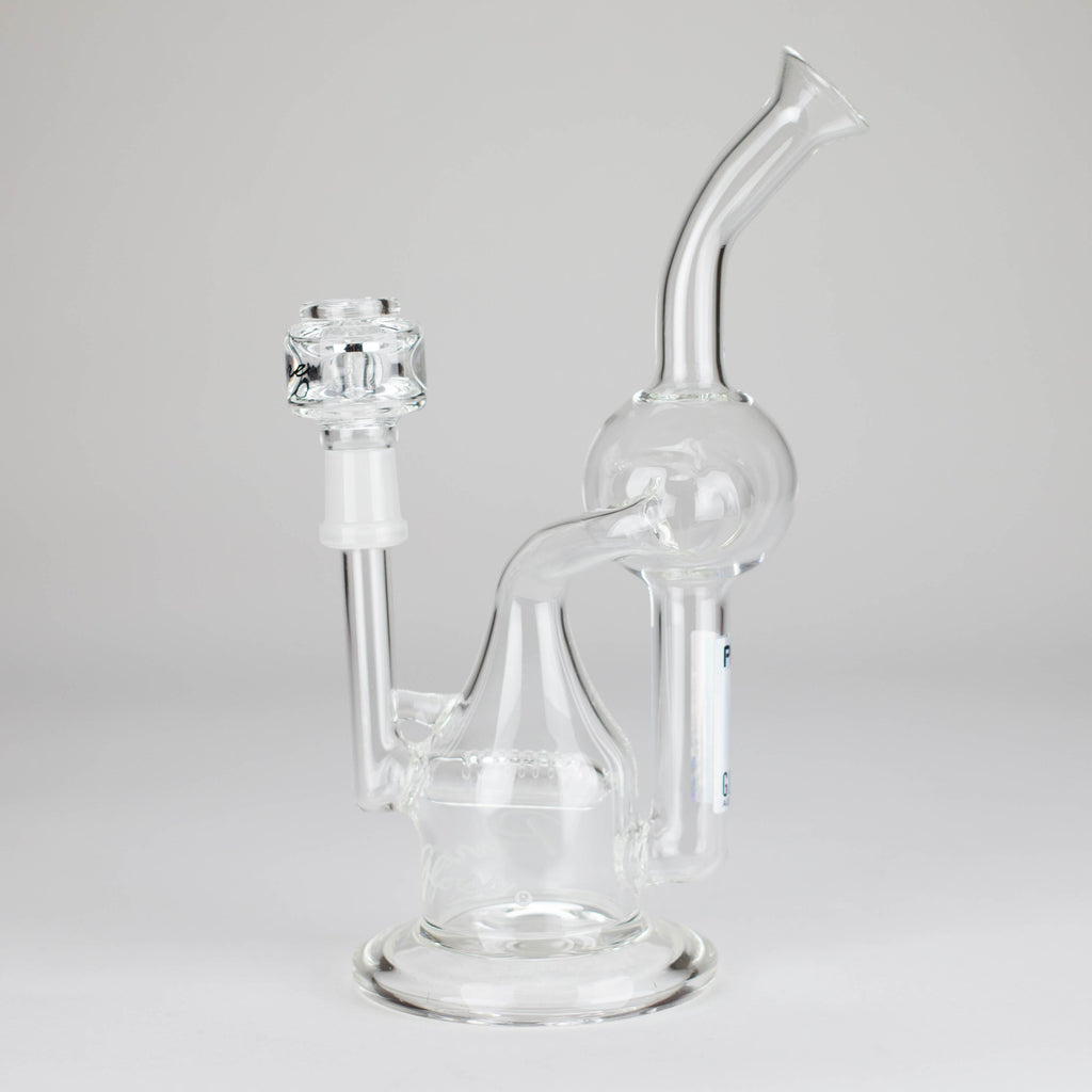 Pure Glass | 8" Infinity Recycler 2 - Flower and Dab
