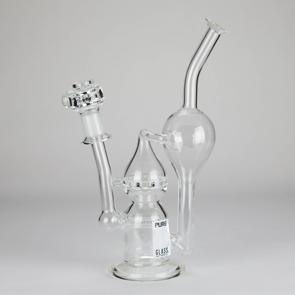 Pure Glass | 12" Infinity Recycler - Flower and Dab