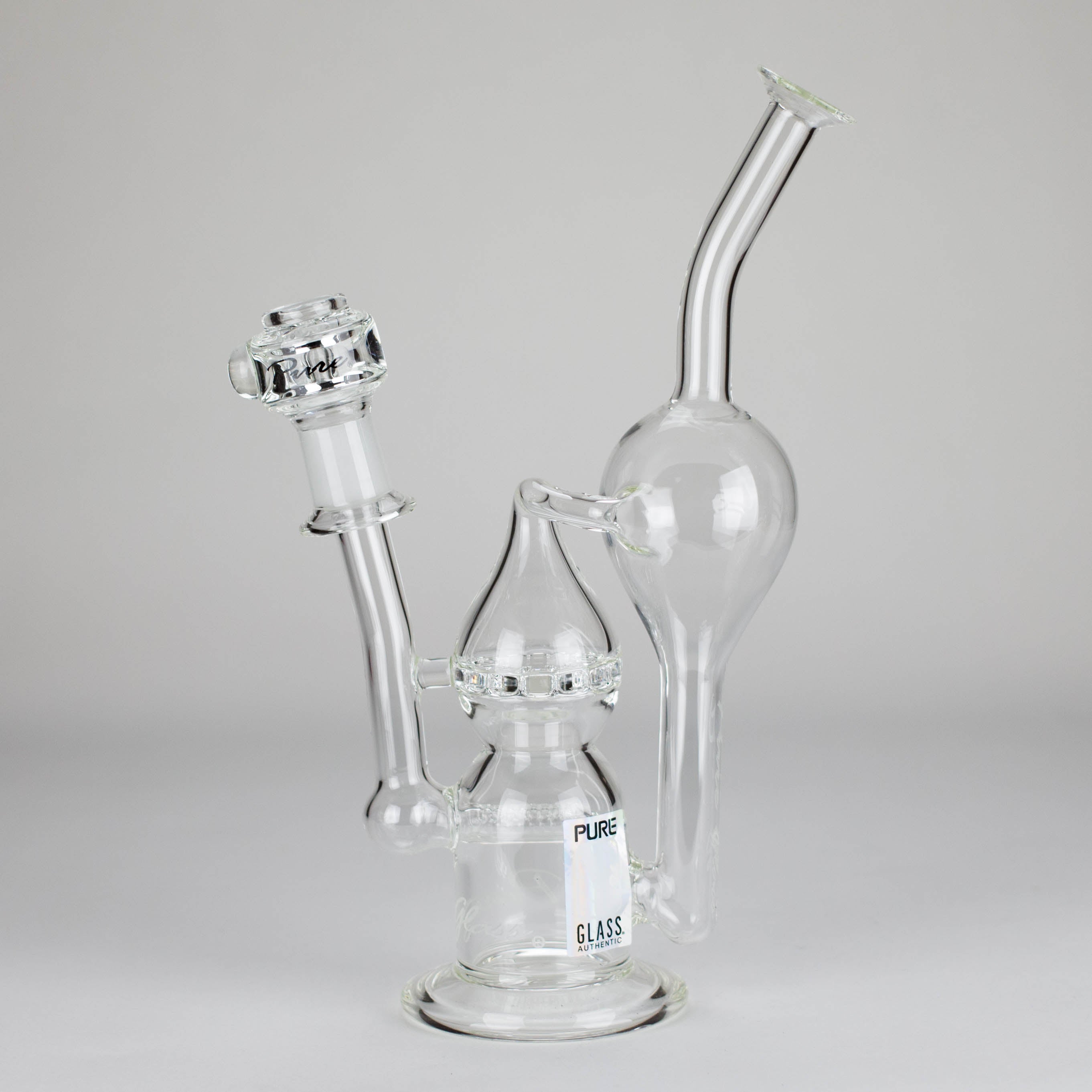 Pure Glass | 12" Infinity Recycler - Flower and Dab