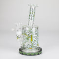 Z7" Color accented Glass Bong With Perc- 420 Special Edition