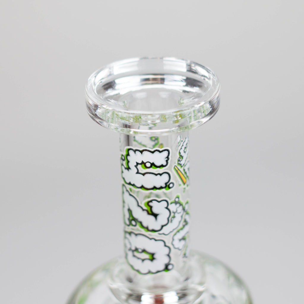 Z7" Color accented Glass Bong With Perc- 420 Special Edition