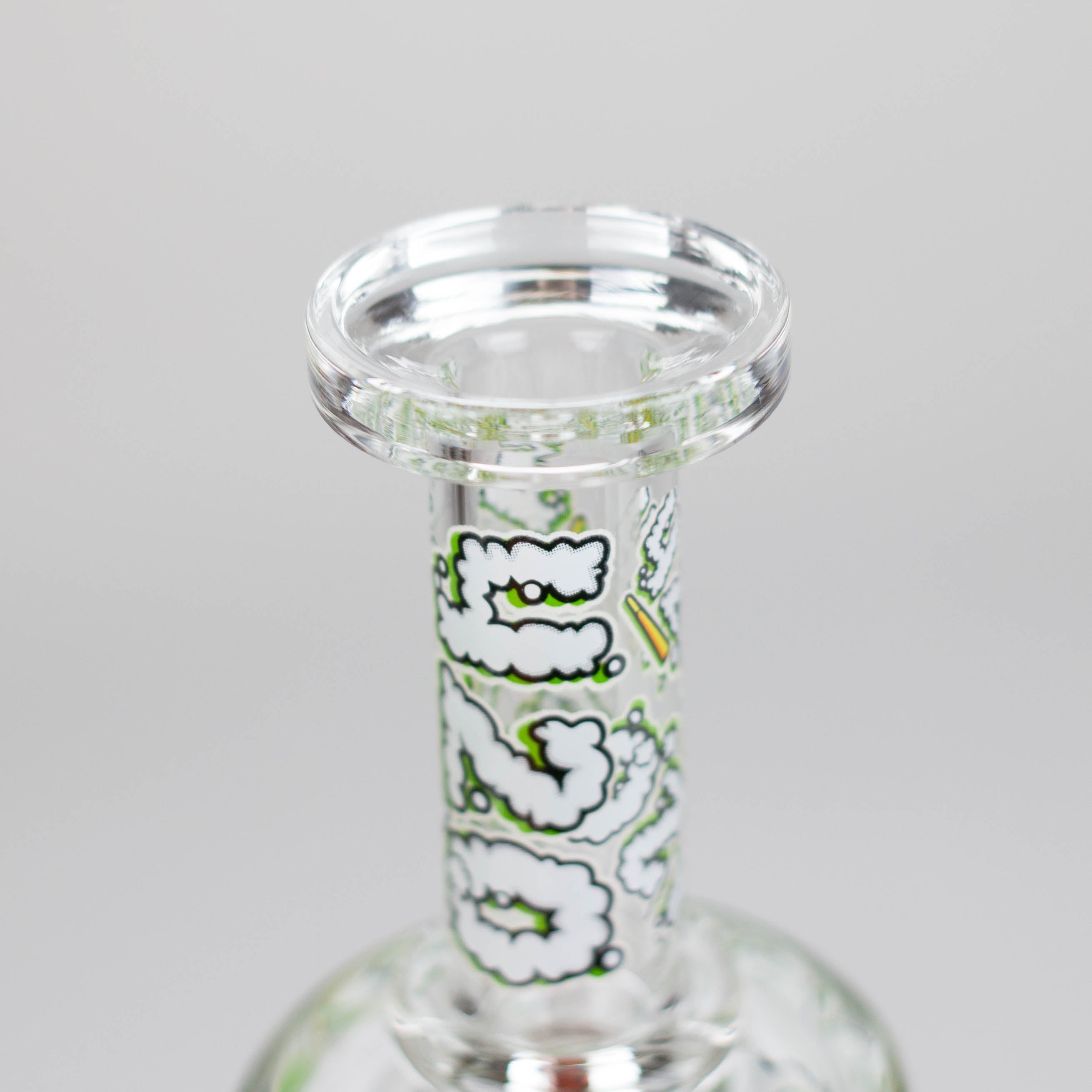 Z7" Color accented Glass Bong With Perc- 420 Special Edition