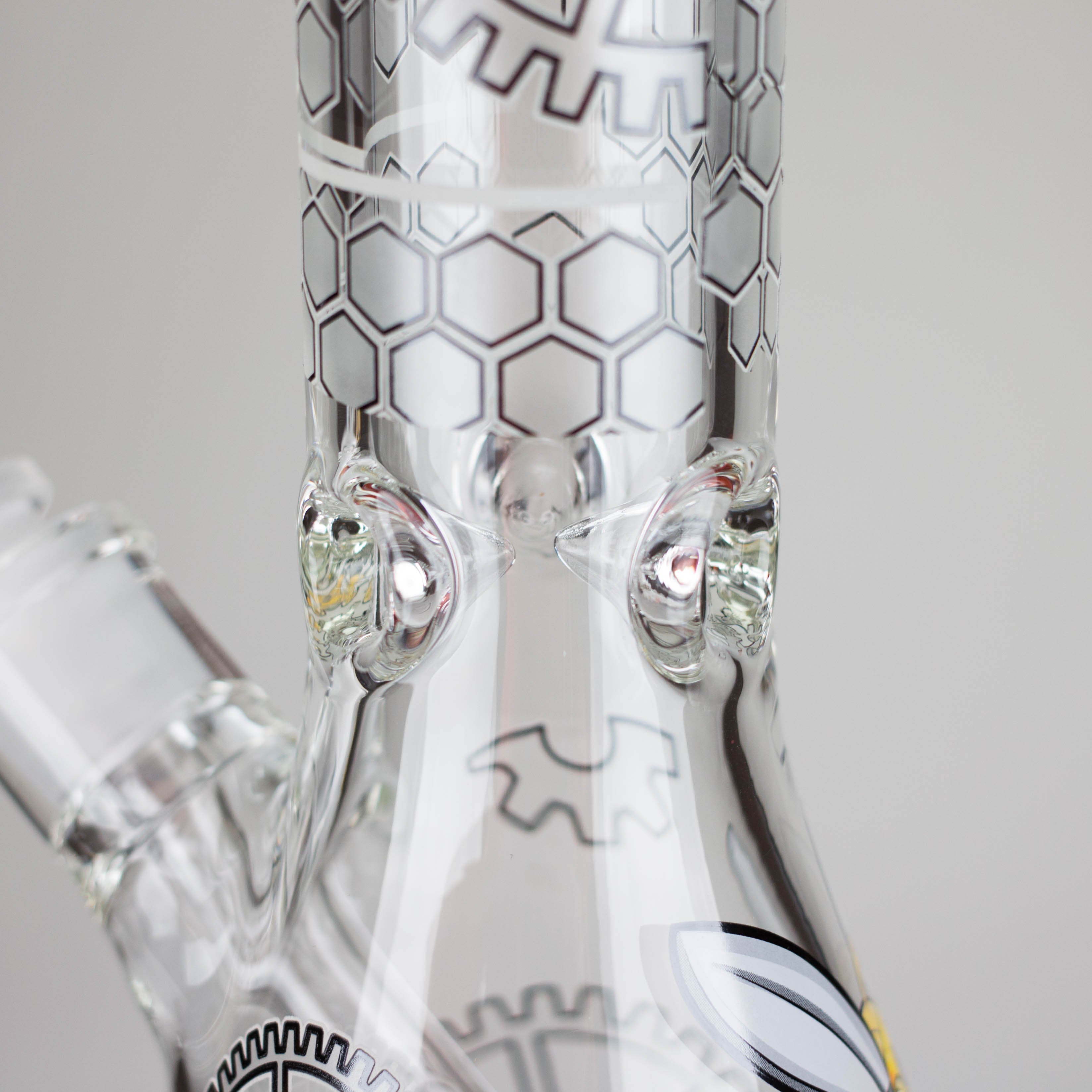 Z14" 7 mm Glass Bong With Cartoon Bee Design