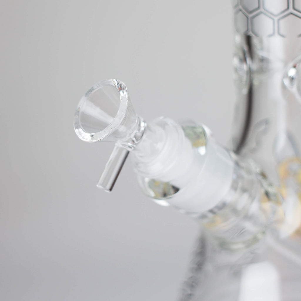 Z14" 7 mm Glass Bong With Cartoon Bee Design