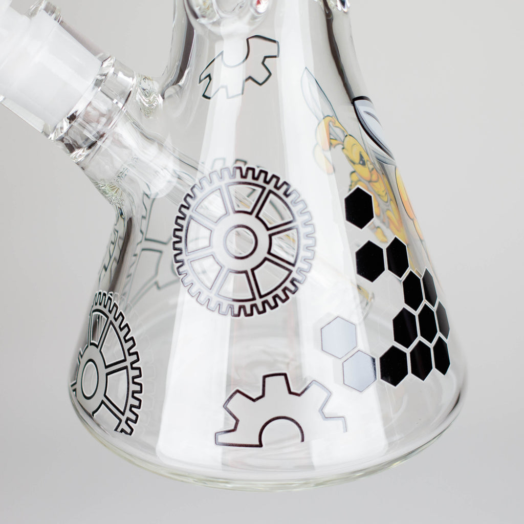 Z14" 7 mm Glass Bong With Cartoon Bee Design