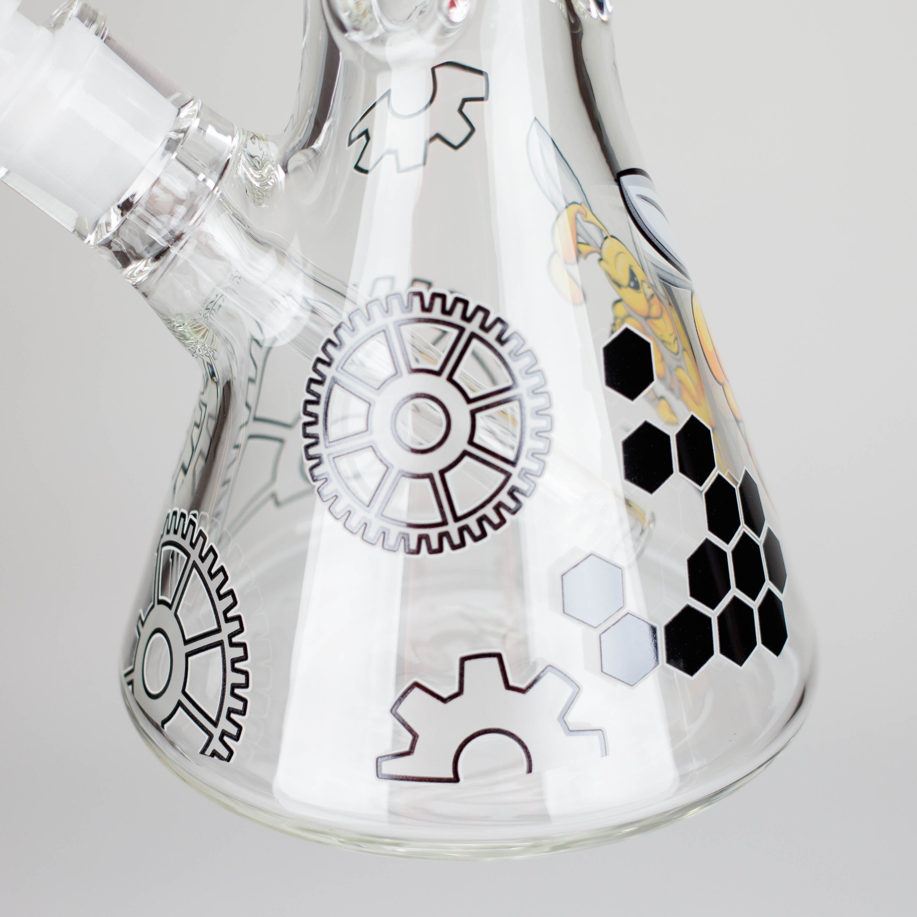 Z14" 7 mm Glass Bong With Cartoon Bee Design