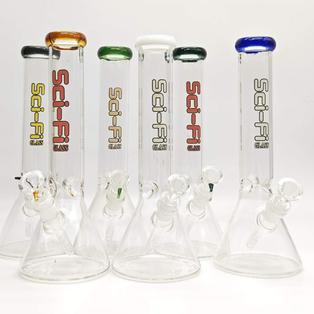 12“ 4mm Color Assorted Beaker Bong