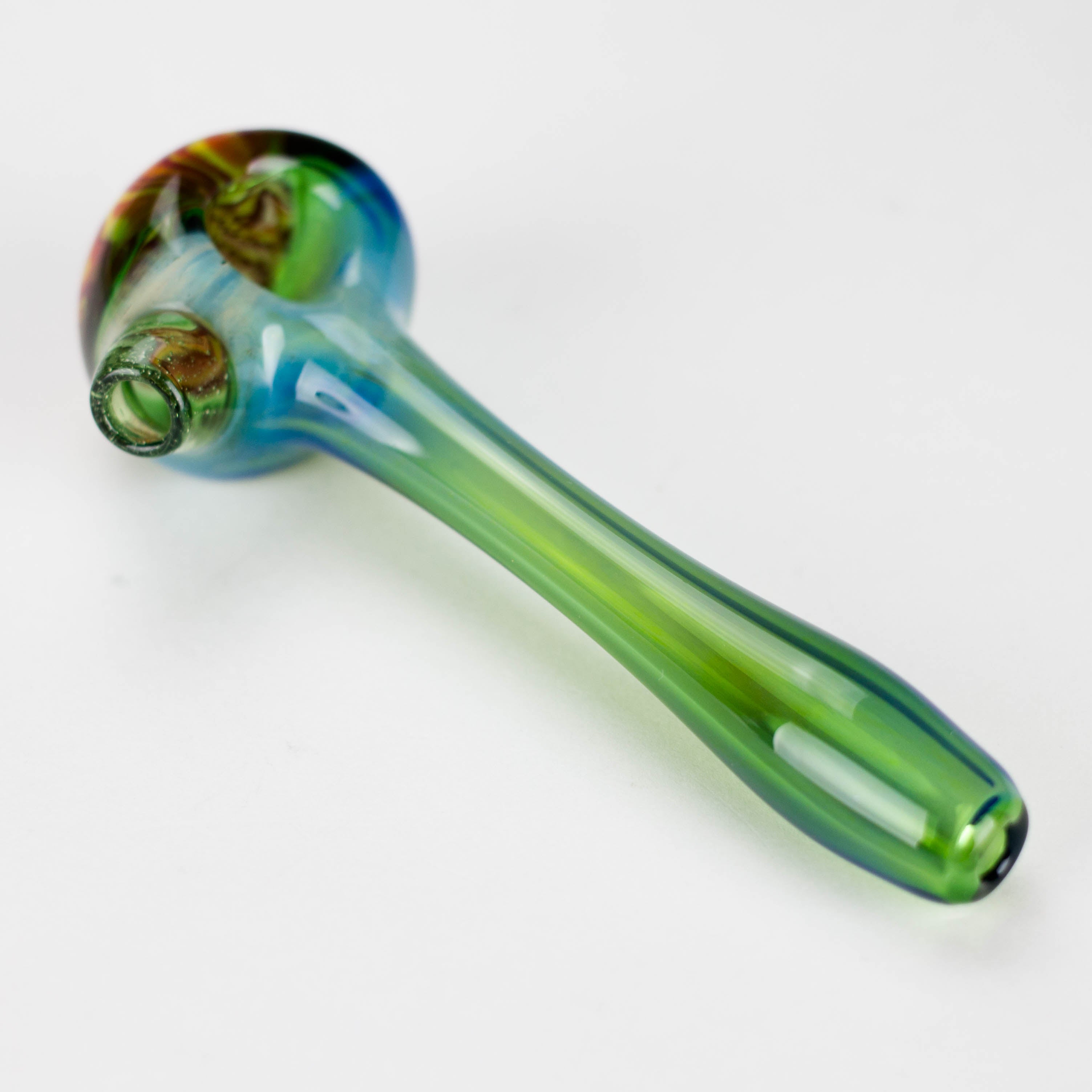 Shine Glassworks | Fume Coloured Pipe with Reverse Axis Bowl - Made in Canada
