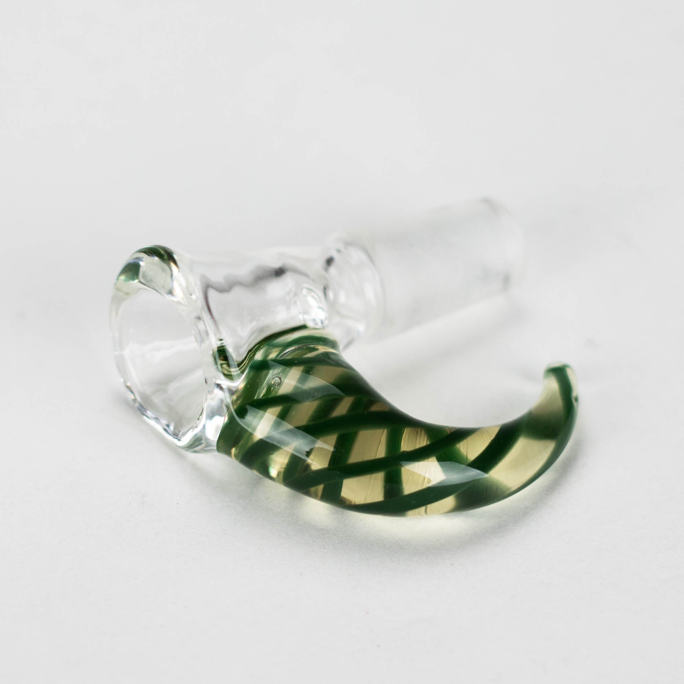 Shine Glassworks | 14mm 3 Hole Clear Bowl with Horn - Made in Canada