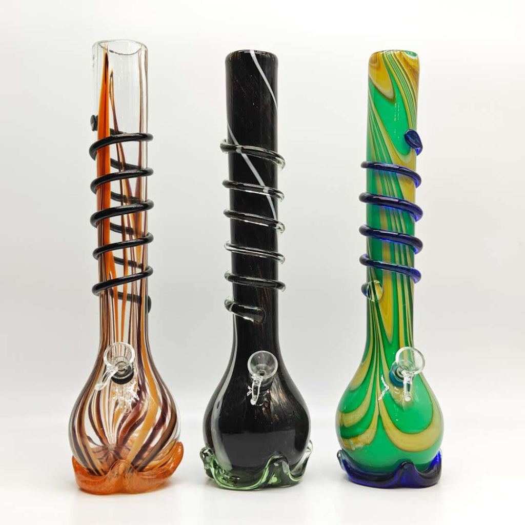 16" Soft Glass Waterbong- Assorted Colors
