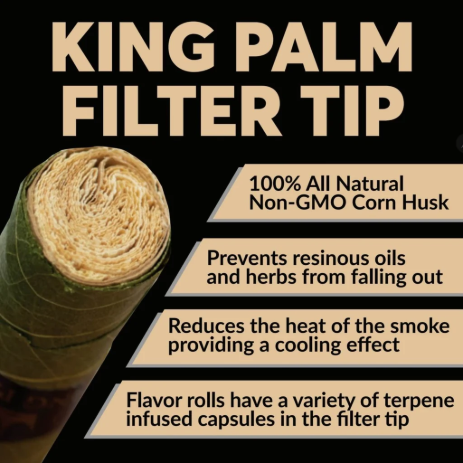 King Palm | Mini Rolled with flavor tips New Flavours - 20 pouches Display [SMK983]