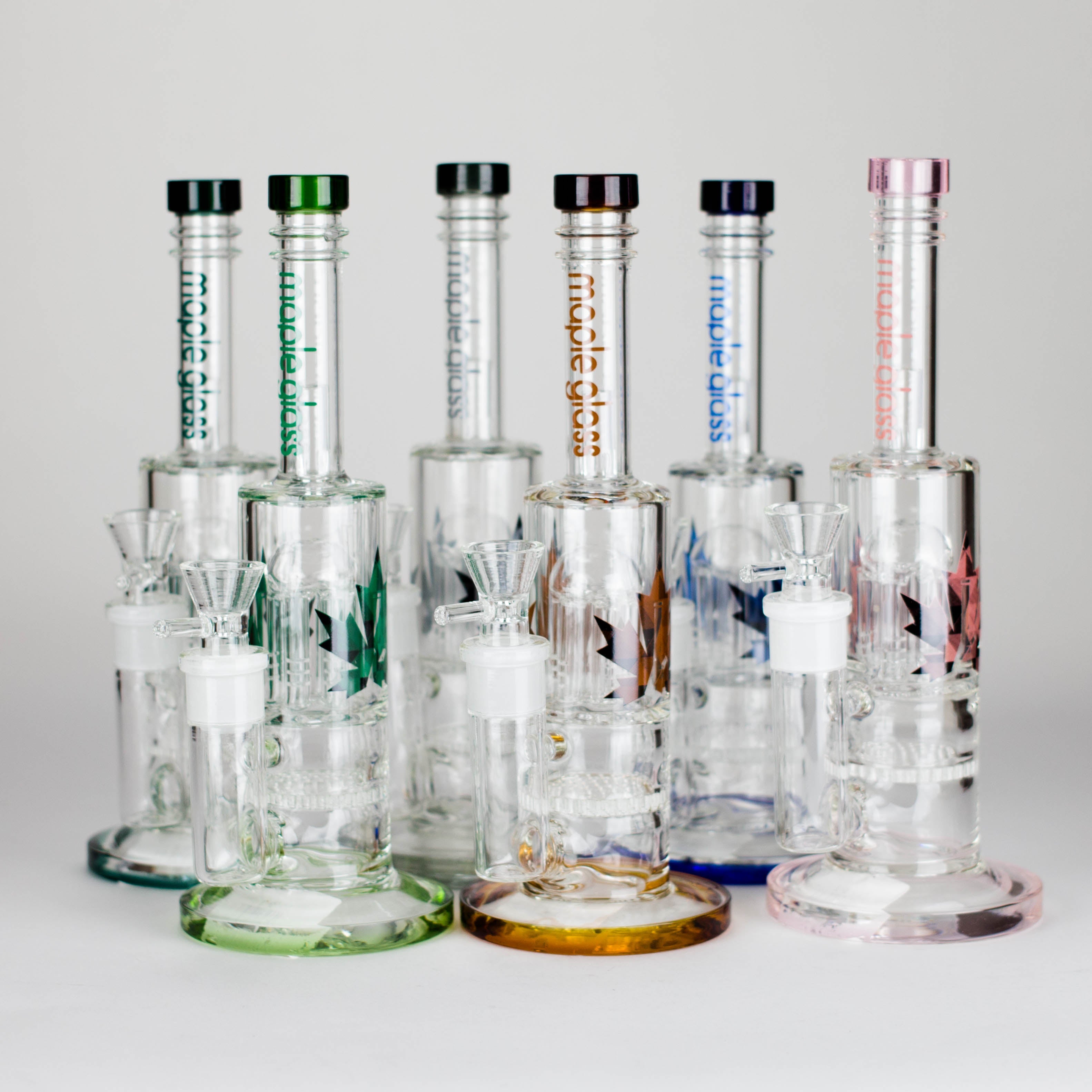 Maple Glass | 12" Honey Comb With Tree Percolator And Splash Guard Bong