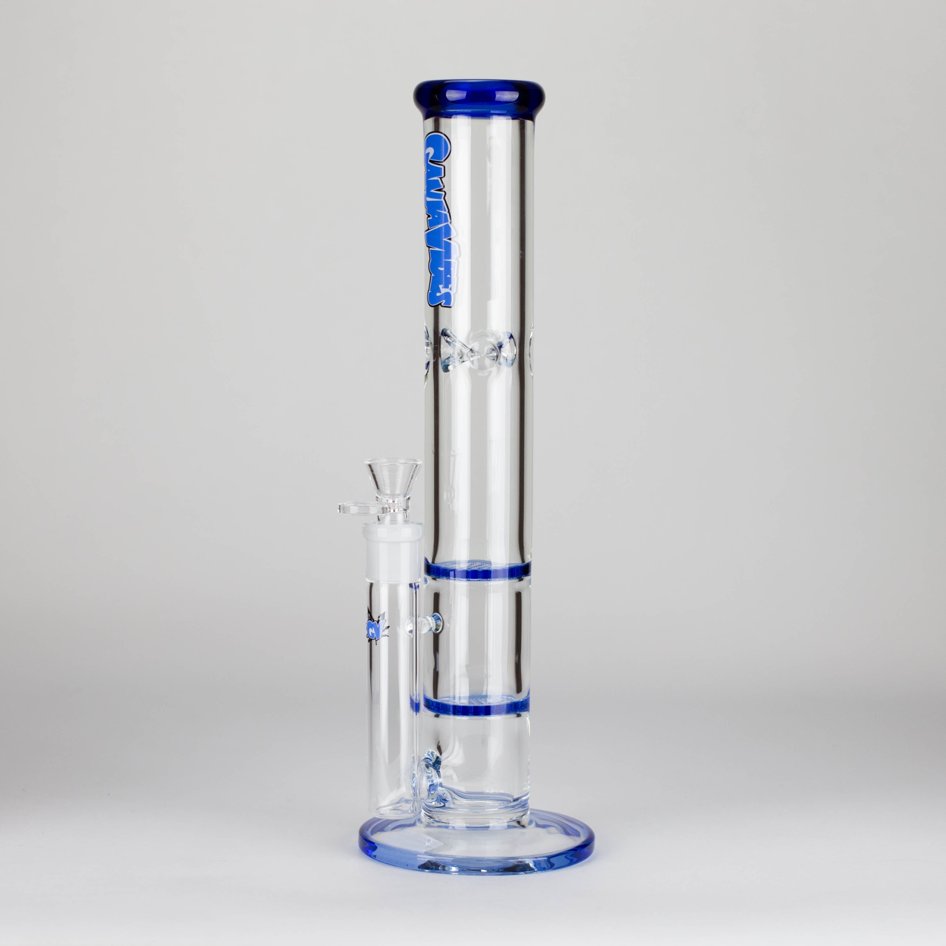 Ganjavibes | Honeycomb 14 Inches Two Disk Percolator Glass Bong By Irie Vibes Series