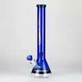 Genie | 18" 7 mm color-tube and clear-bottom beaker water bong [GE3110]